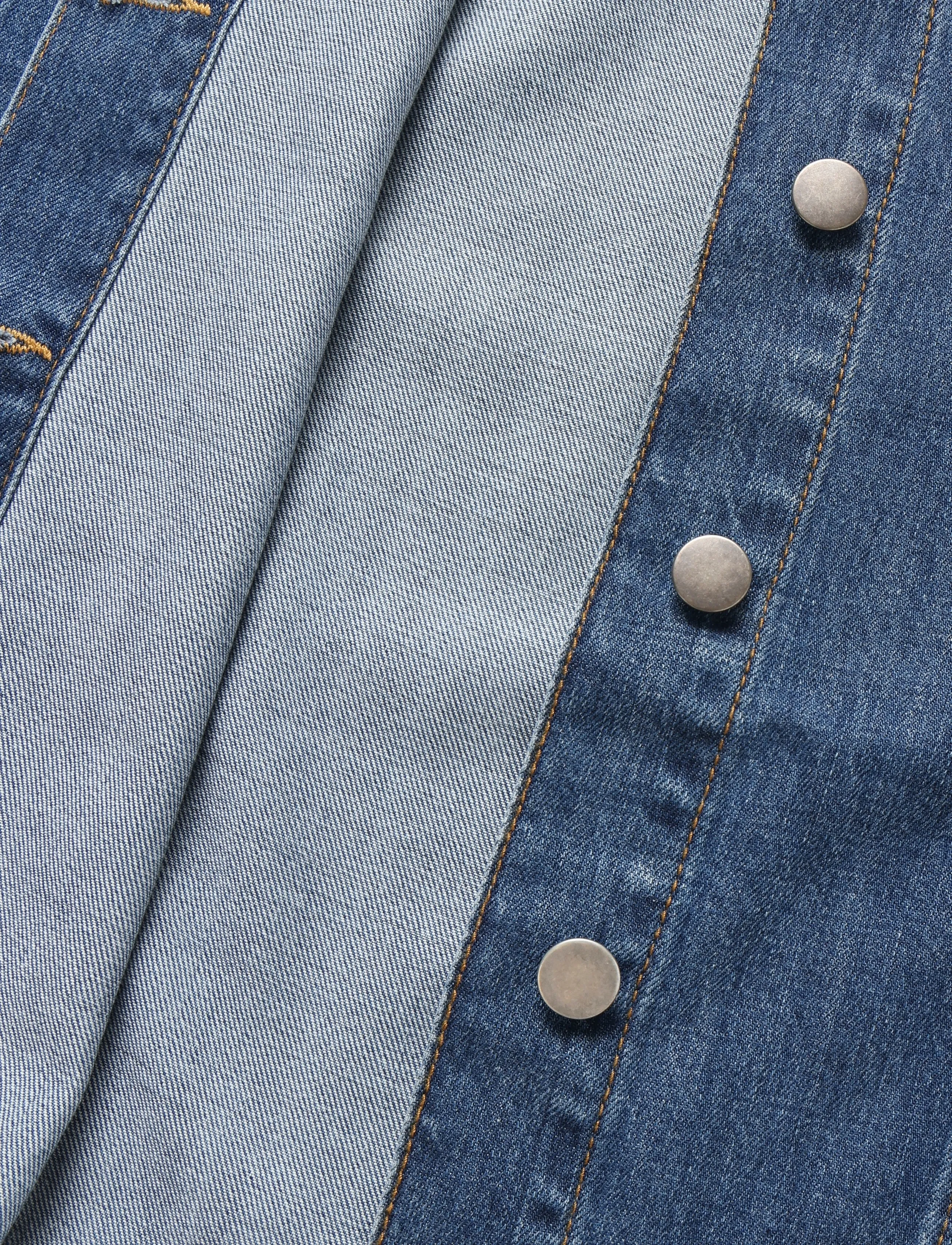Esme Studios - ESNicole Denim Shirt Jacket - outerwear - blue denim - 4