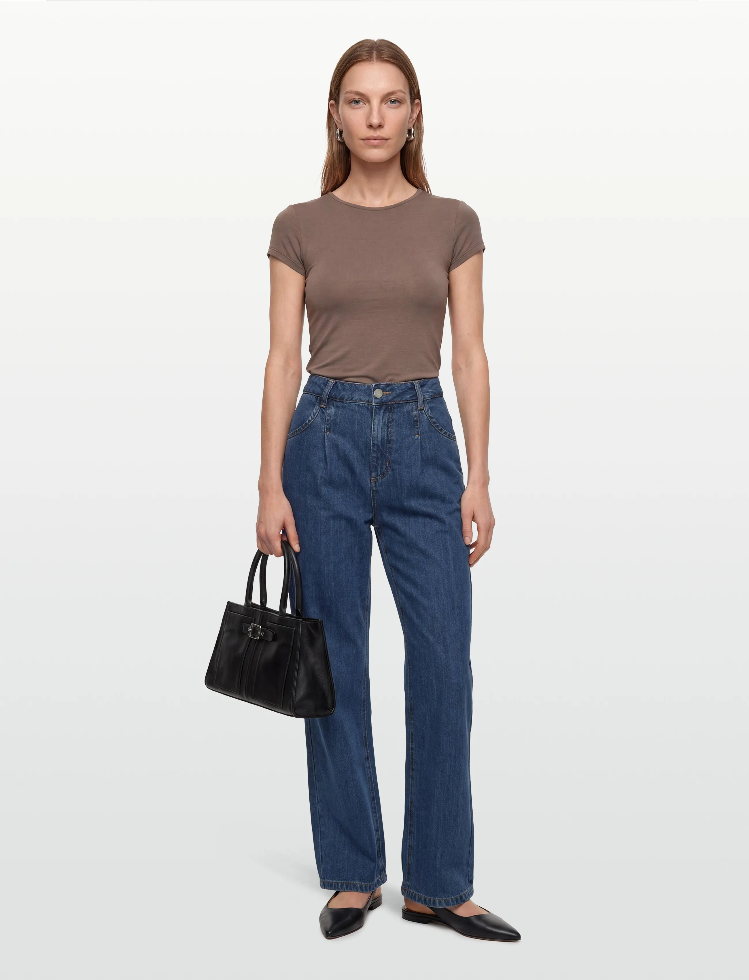 Esme Studios - ESNicole Denim Pants - brede jeans - blue denim - 0