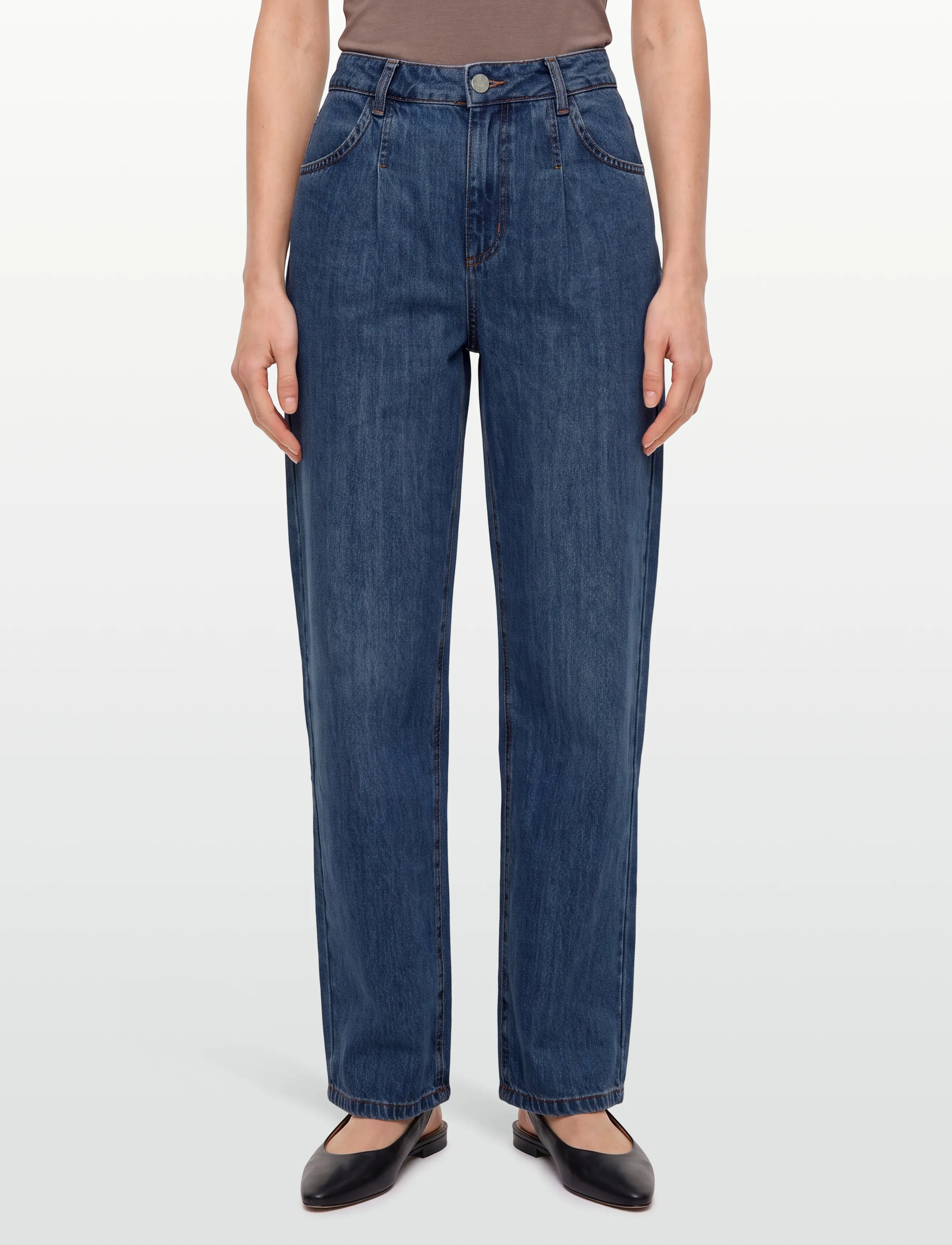 Esme Studios - ESNicole Denim Pants - brede jeans - blue denim - 3