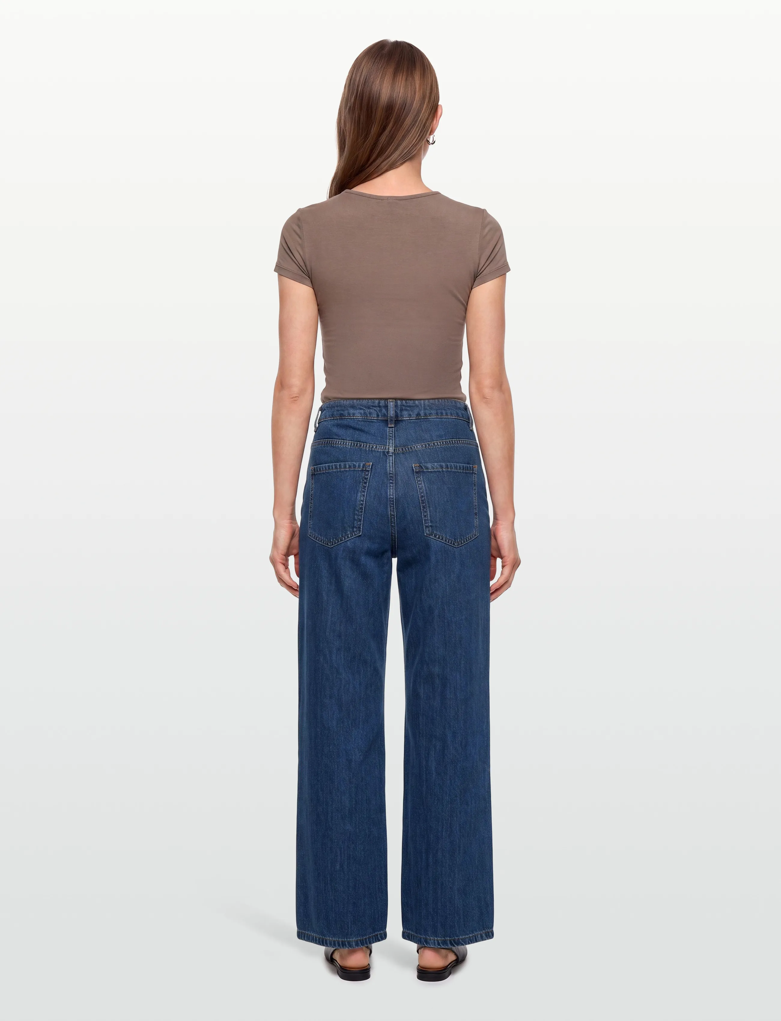 Esme Studios - ESNicole Denim Pants - brede jeans - blue denim - 4