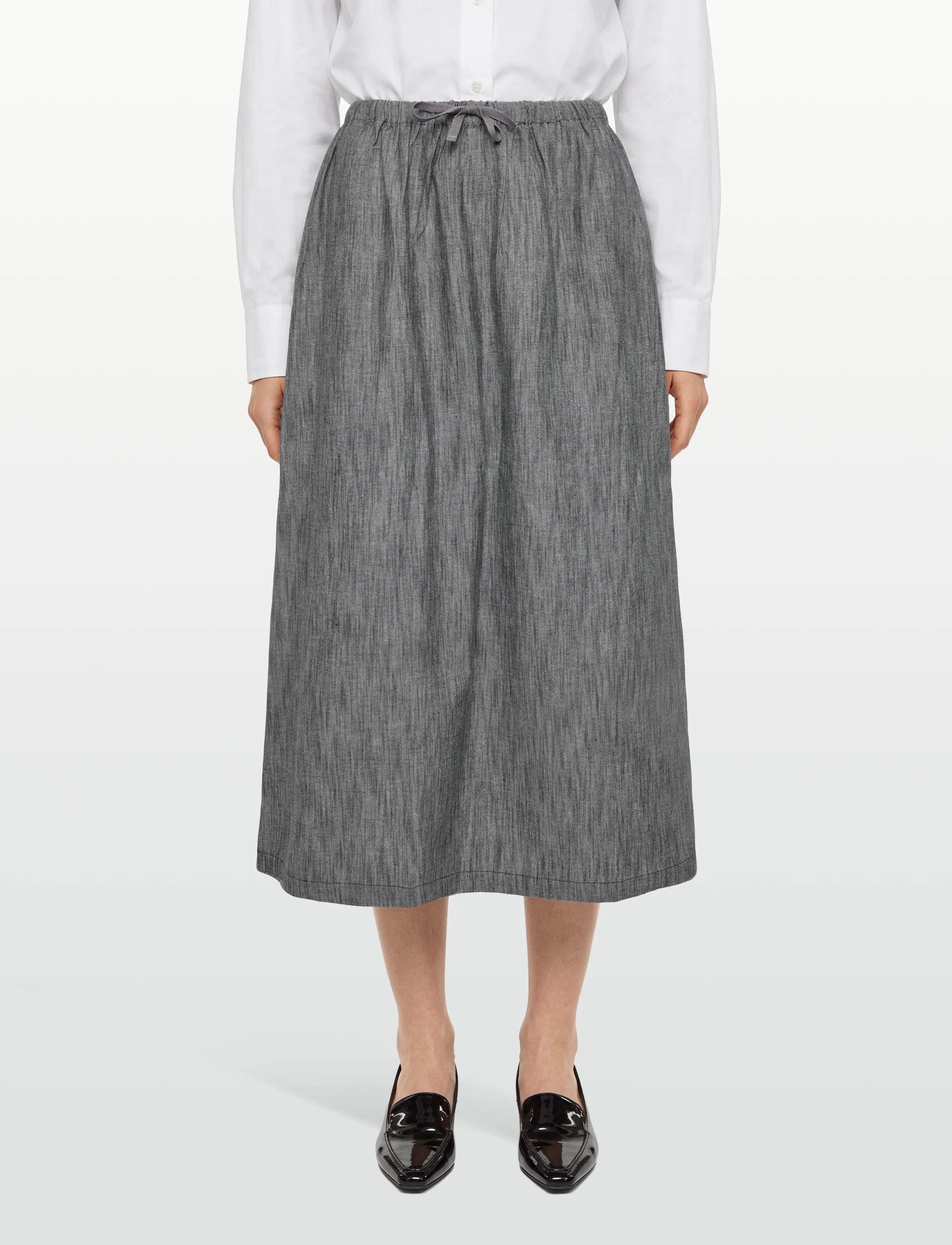 Esme Studios - ESSolari Midi Skirt GOTS - midiseelikud - blue nights - 3