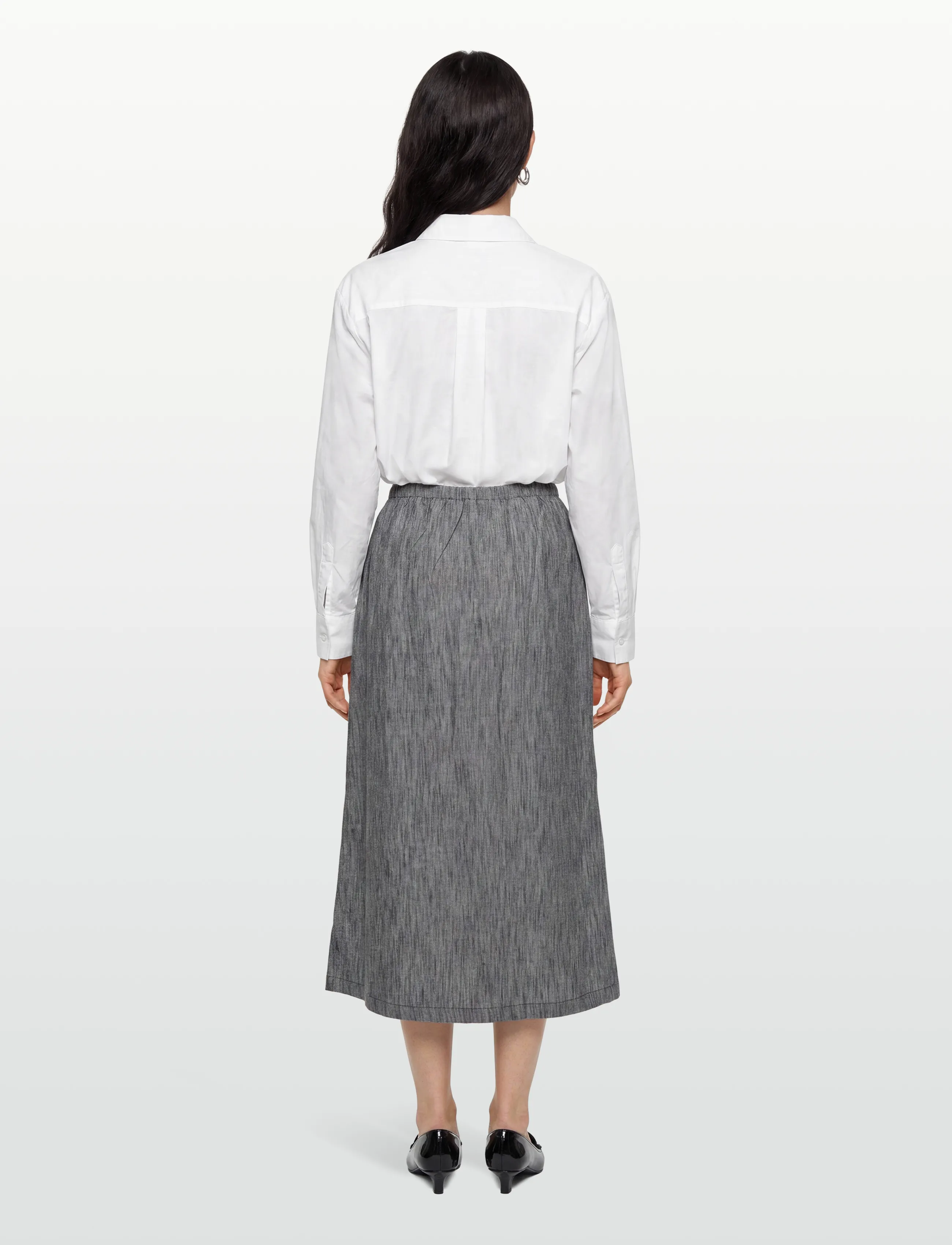 Esme Studios - ESSolari Midi Skirt GOTS - midiseelikud - blue nights - 4