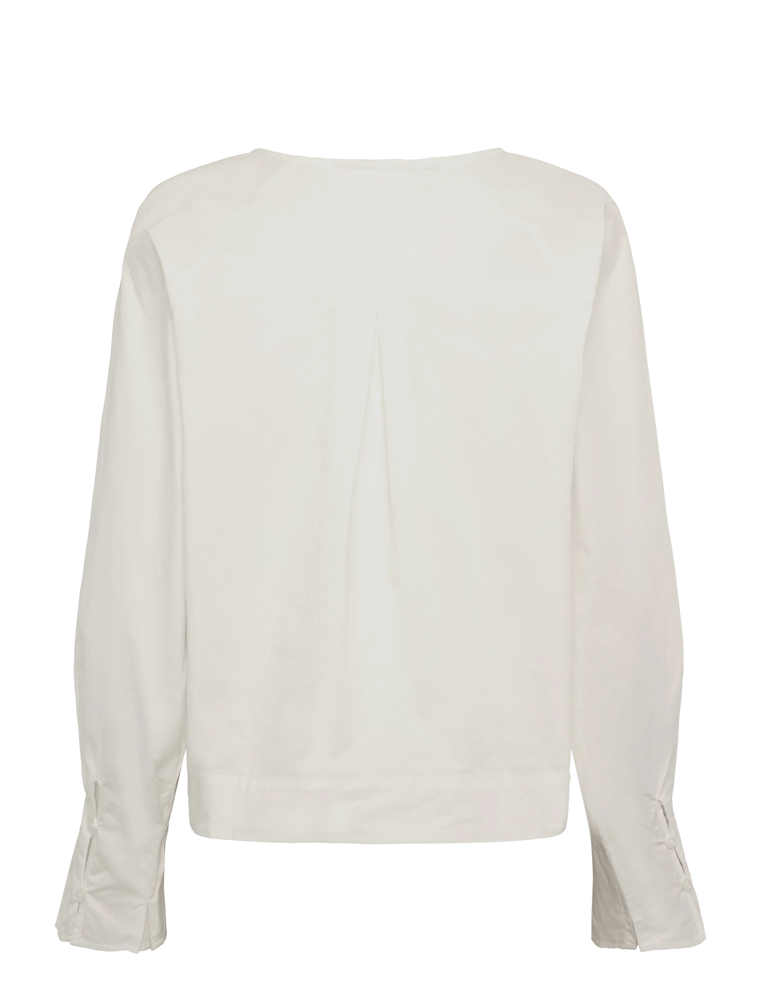 Esme Studios - ESRusso LS Blouse - long-sleeved blouses - white - 1