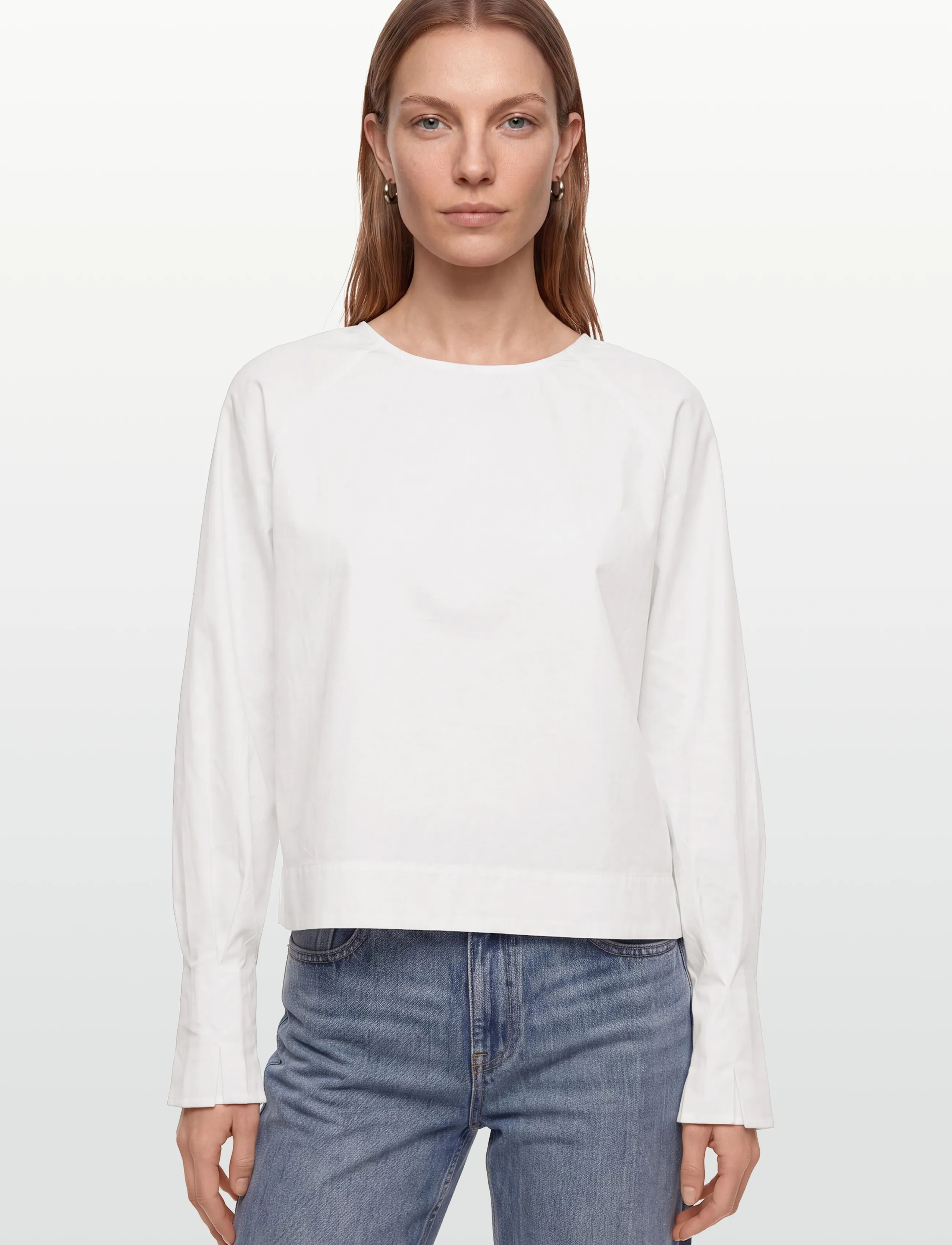 Esme Studios - ESRusso LS Blouse - langermede bluser - white - 3