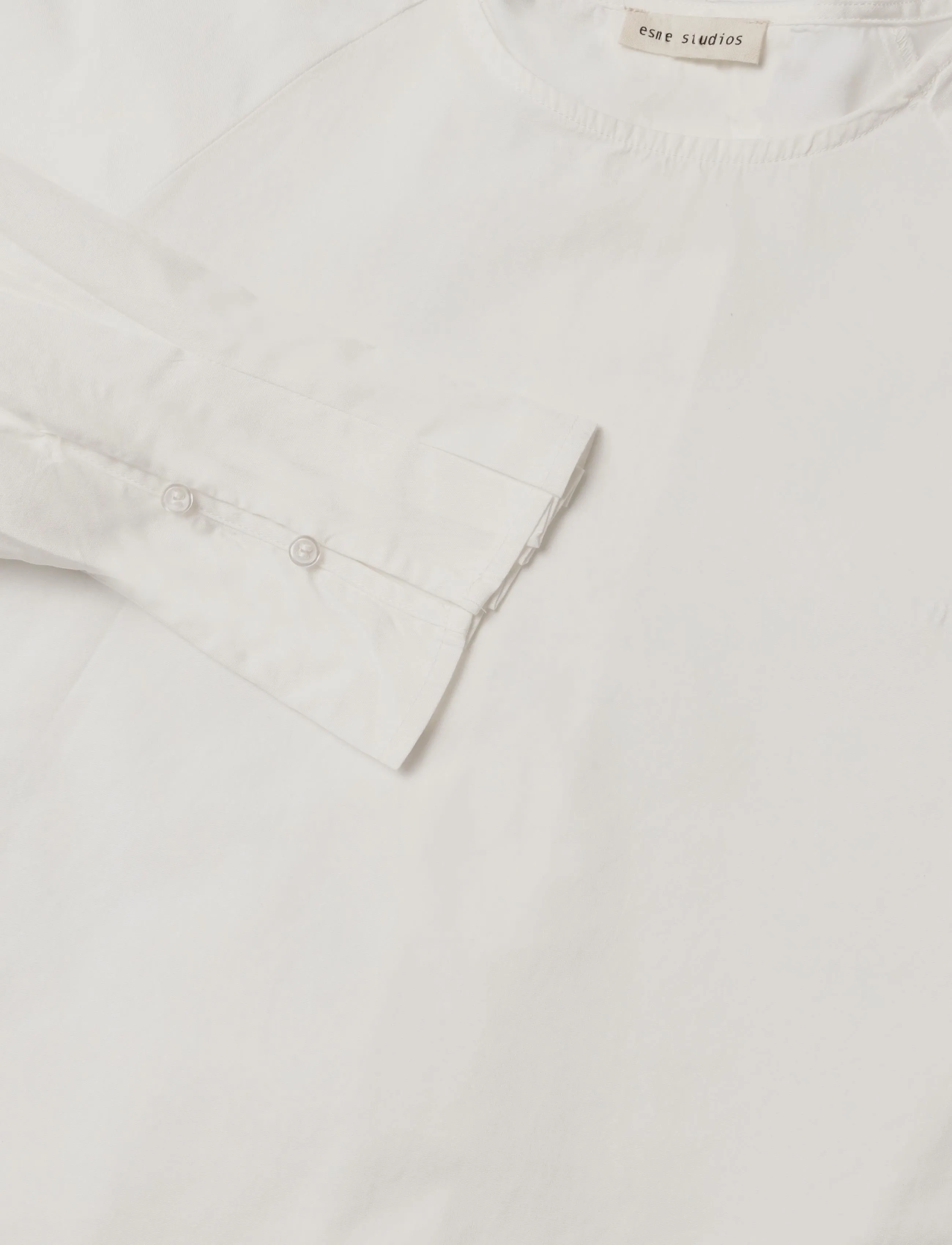 Esme Studios - ESRusso LS Blouse - long-sleeved blouses - white - 2