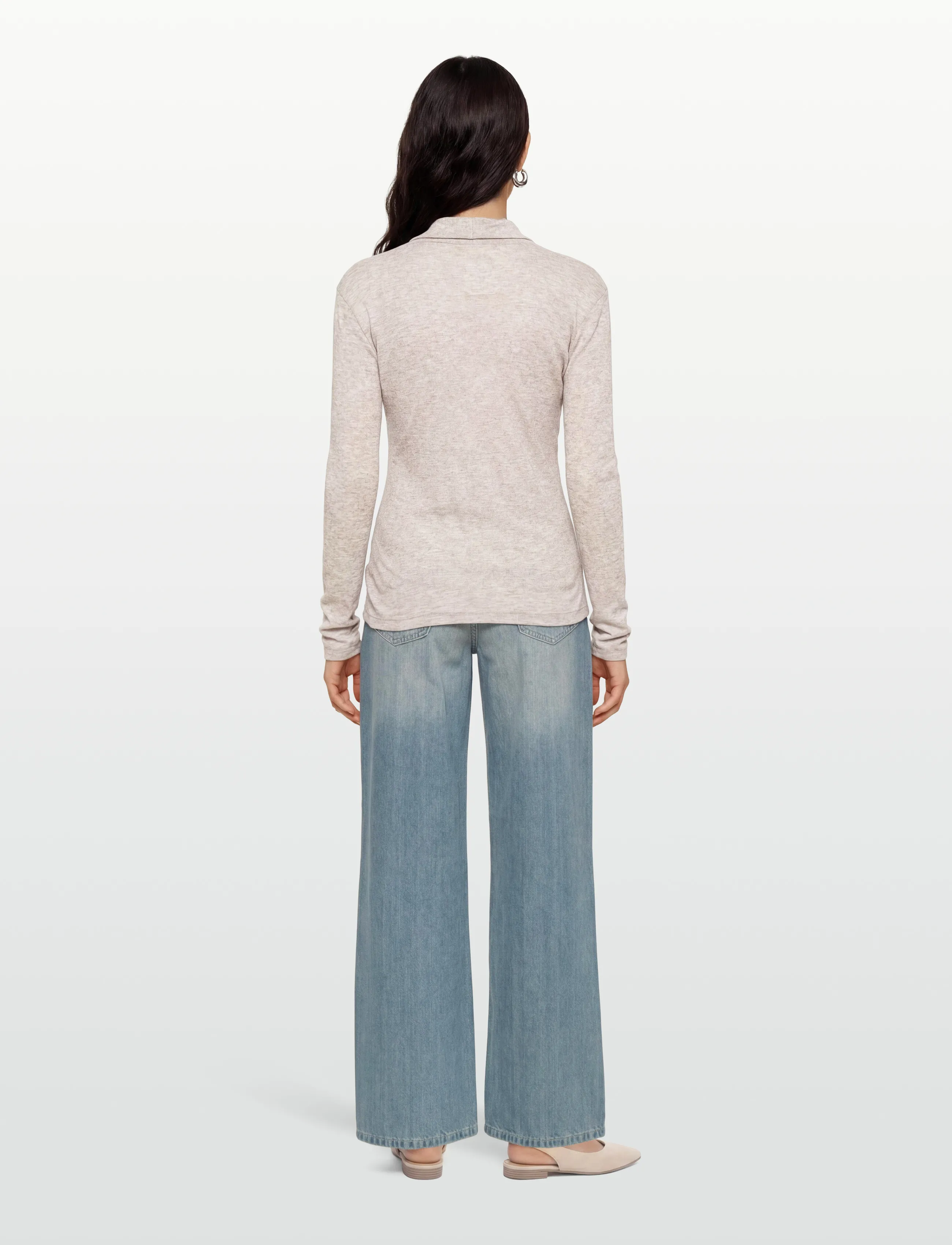 Esme Studios - ESEllia Roll Neck Top - polotröjor - brownie mÉlange - 4