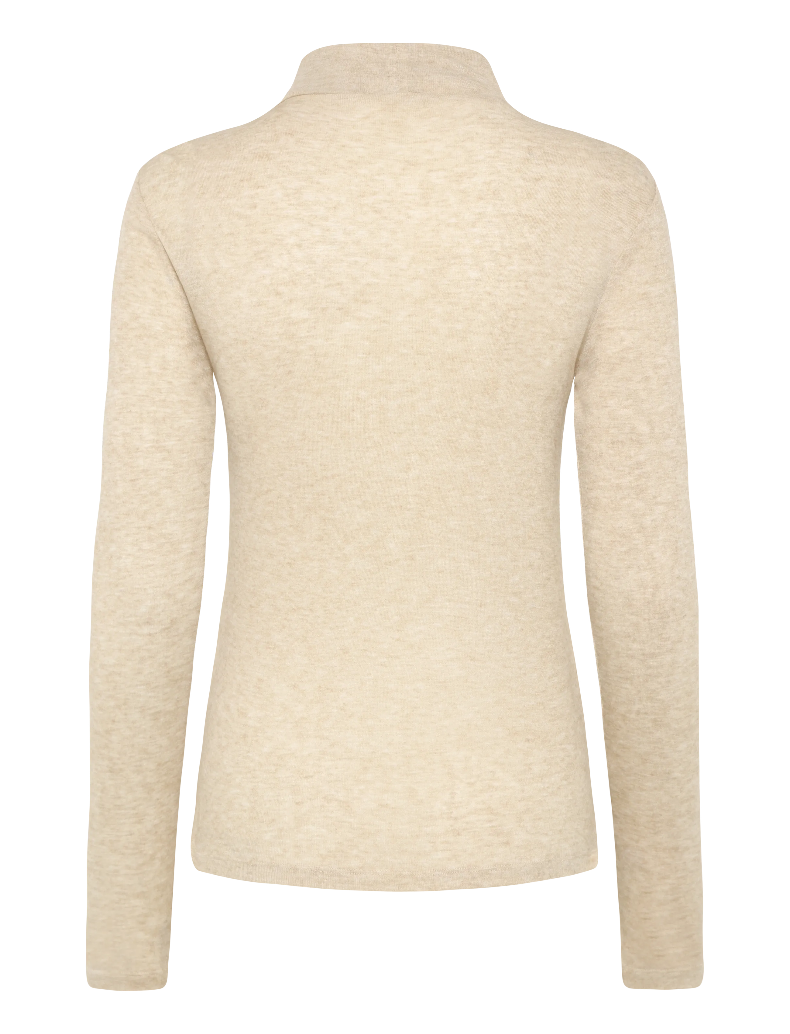 Esme Studios - ESEllia Roll Neck Top - polotröjor - wood ash mÉlange - 1