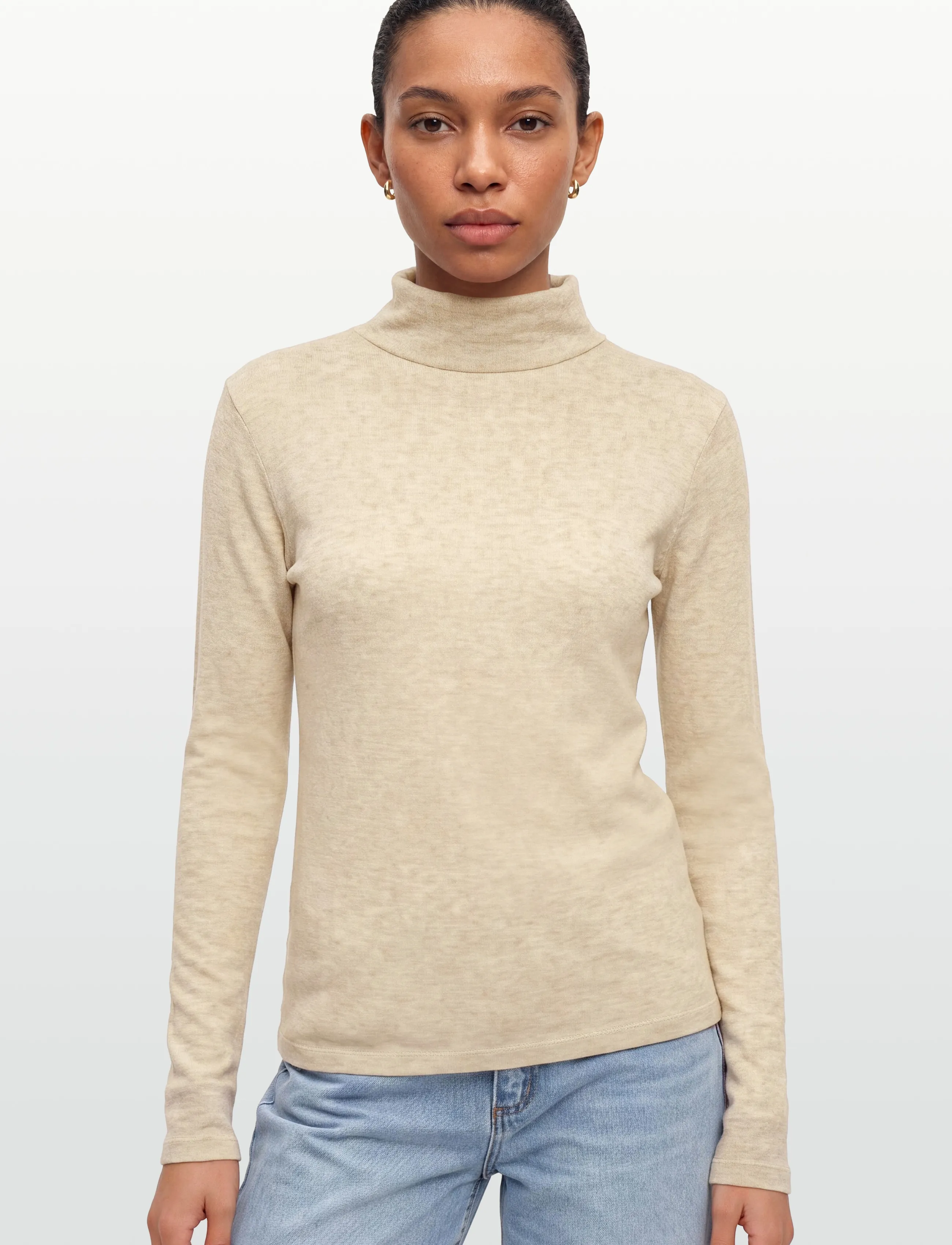 Esme Studios - ESEllia Roll Neck Top - rollkragenpullover - wood ash mÉlange - 3