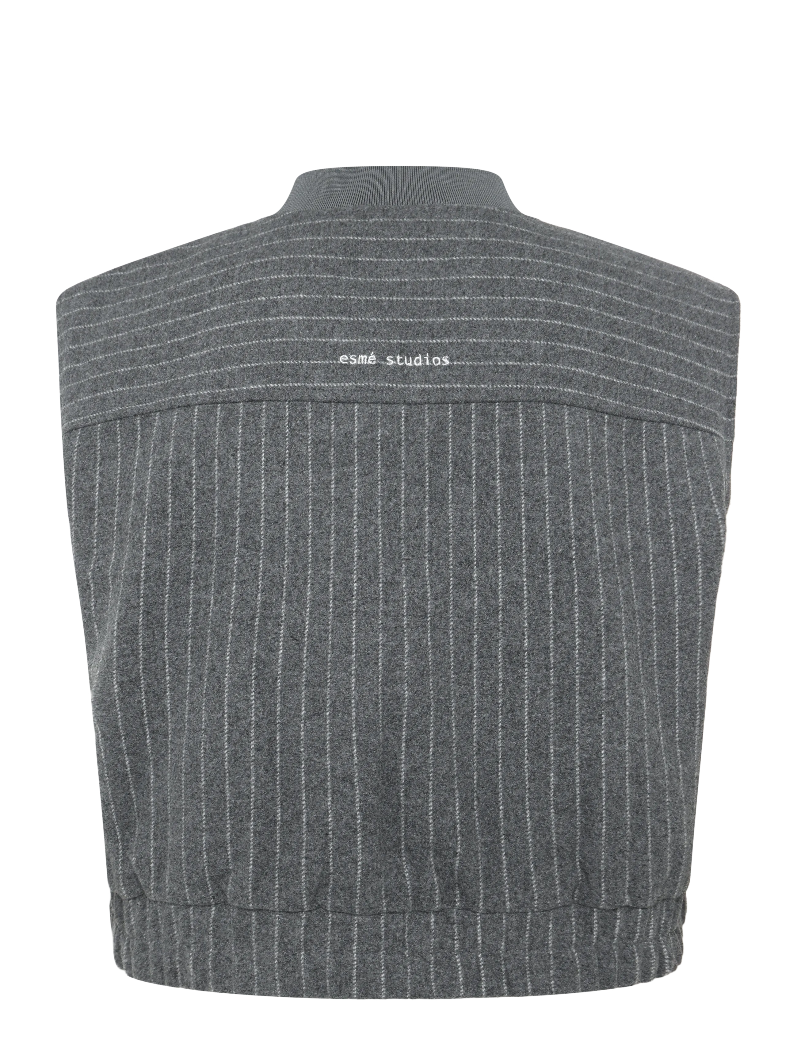 Esme Studios - ESHera Wool Vest GRS - outerwear - gray melange - 2