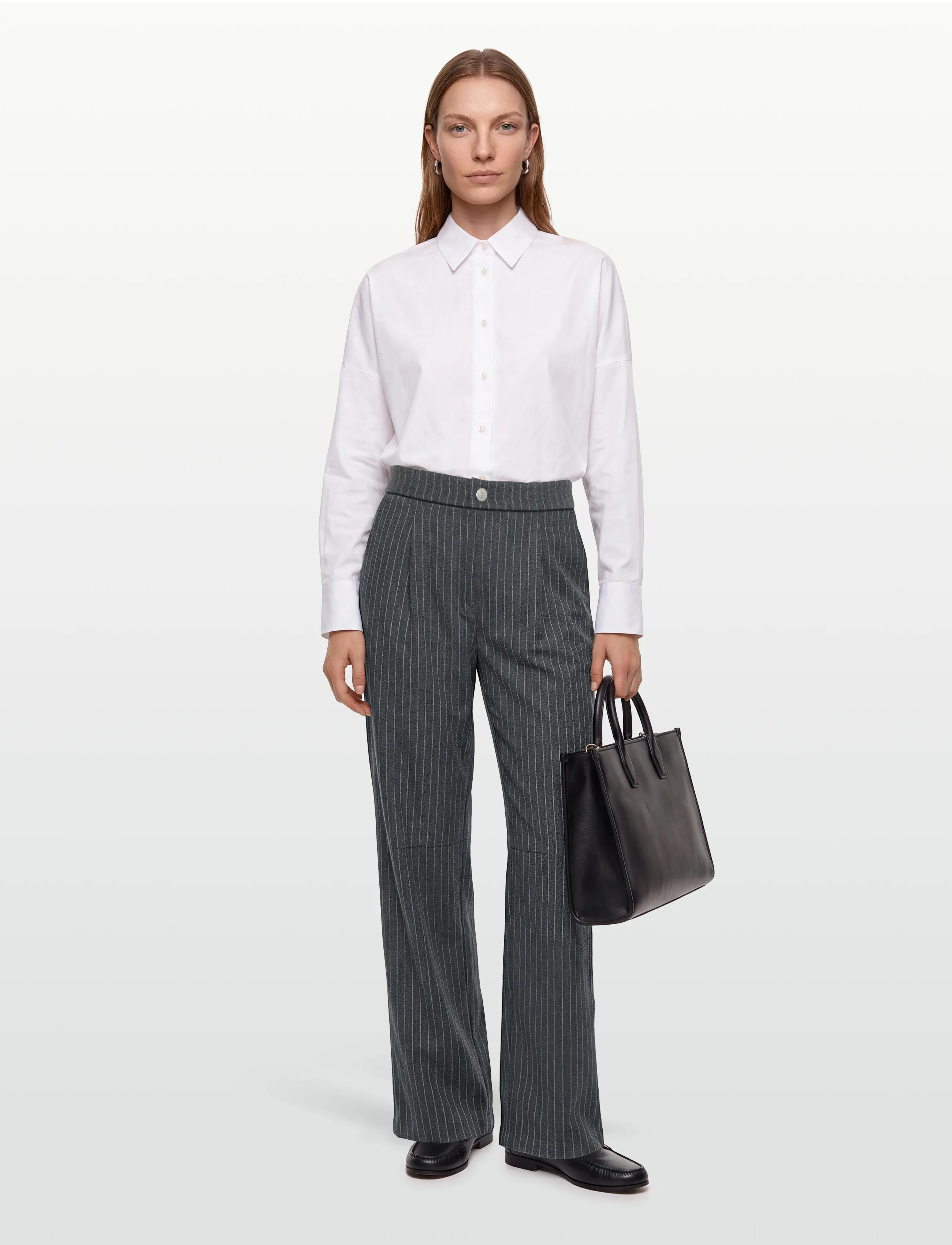 Esme Studios ESHera Wool Pants GRS - Puvunhousut - GRAY MELANGE / grey