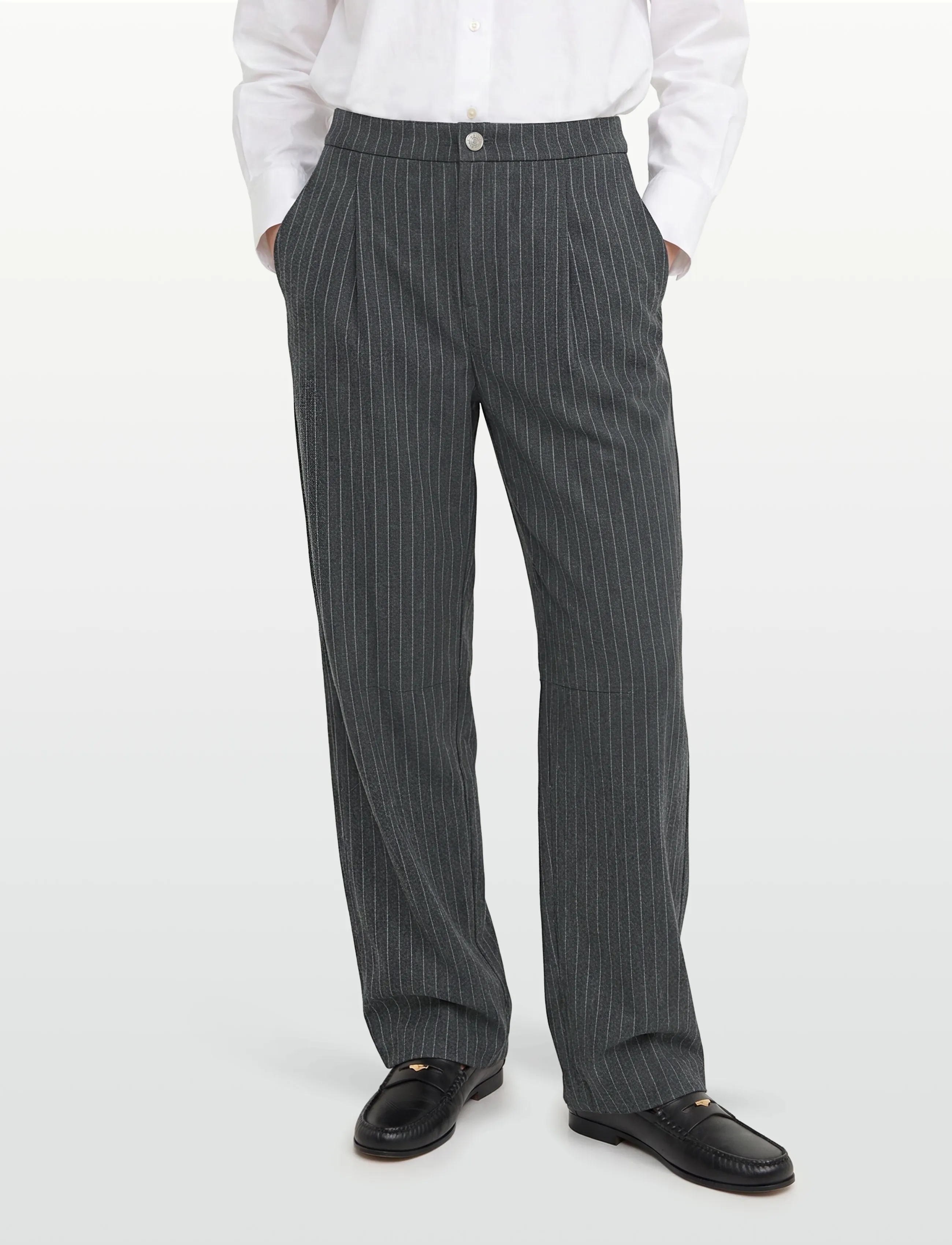 Esme Studios - ESHera Wool Pants GRS - peoriided outlet-hindadega - gray melange - 3