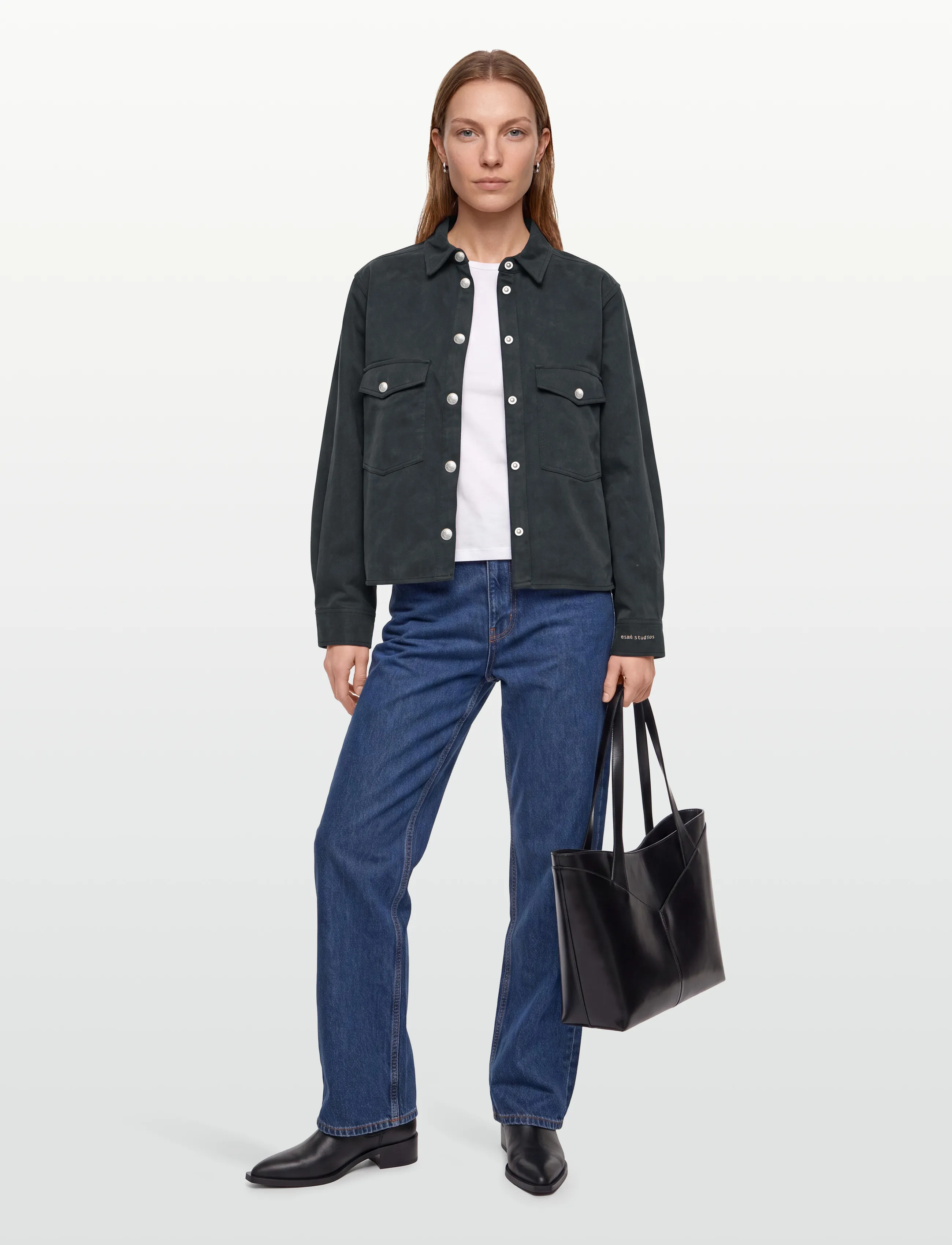Esme Studios - ESMara Shirt Jacket - spring jackets - black - 0