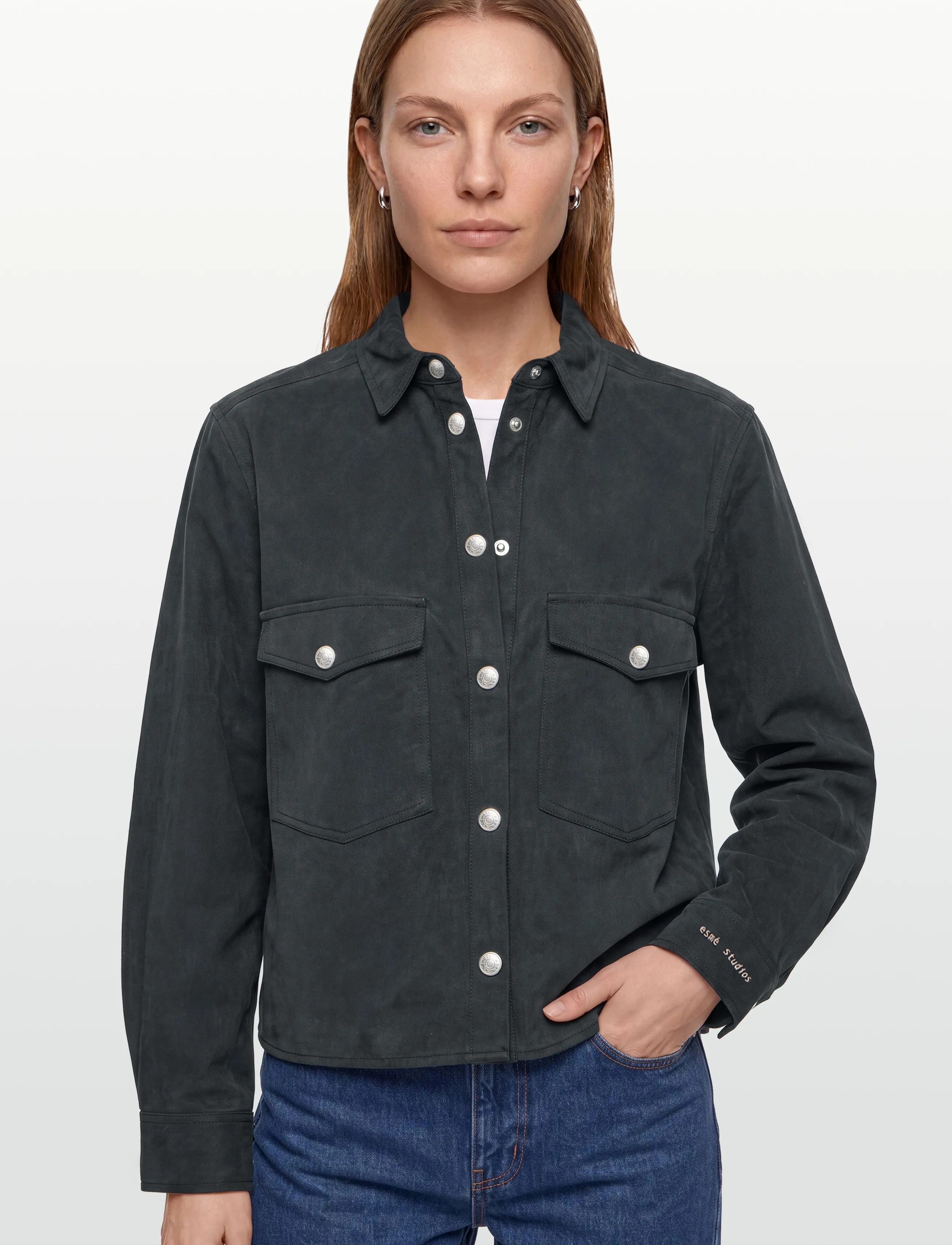 Esme Studios - ESMara Shirt Jacket - spring jackets - black - 3