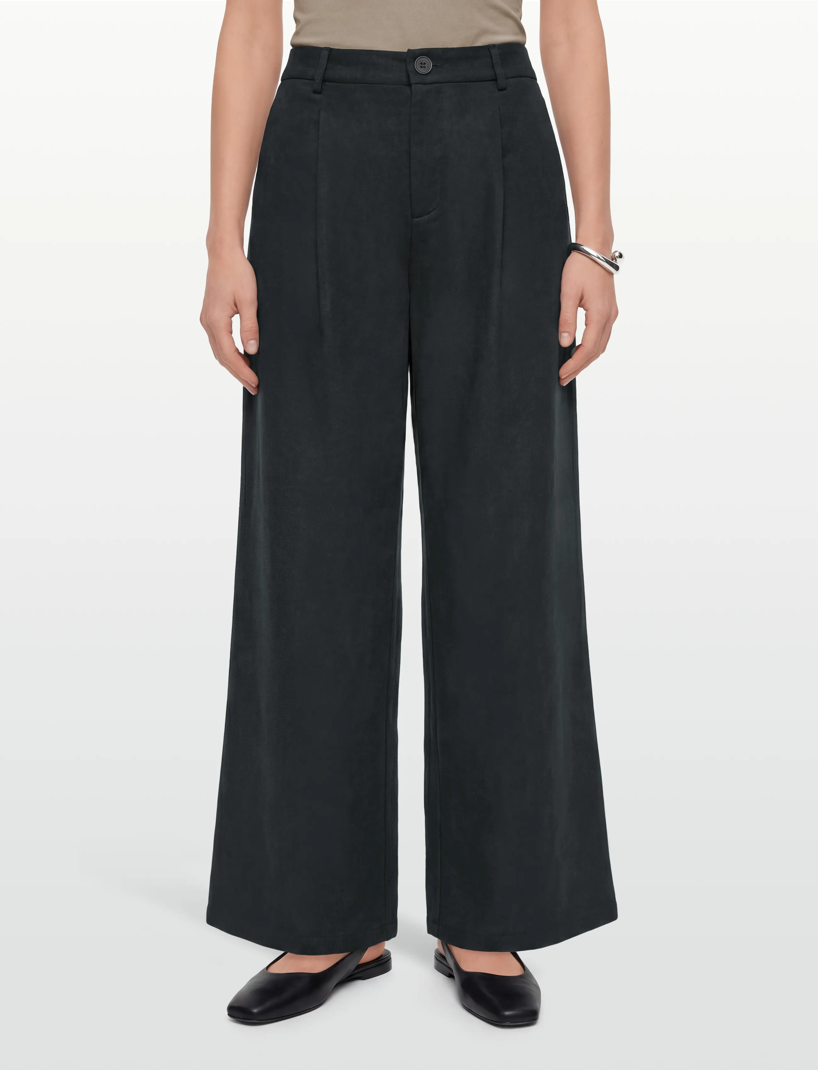 Esme Studios - ESMara Wide Pants - bukser med brede ben - black - 3