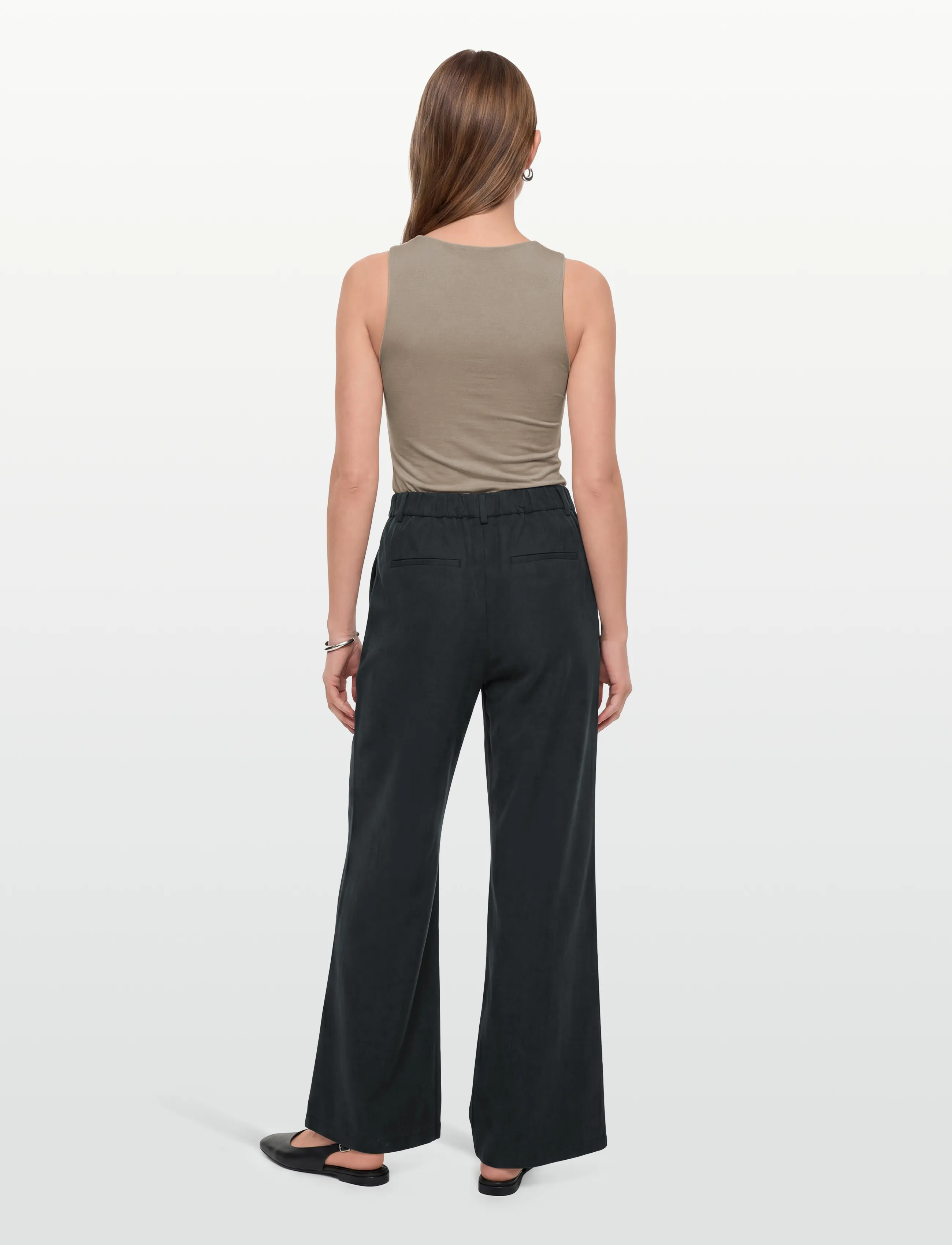 Esme Studios - ESMara Wide Pants - bukser med brede ben - black - 4