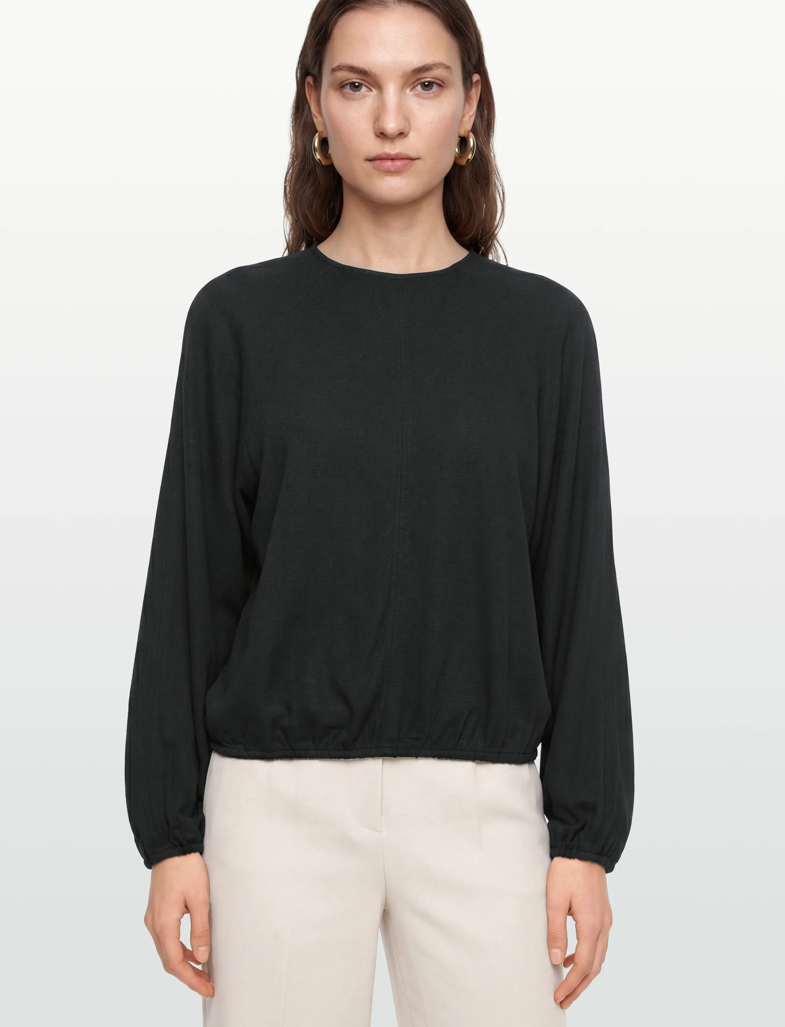 Esme Studios - ESLova Blouse - langärmlige blusen - black - 3