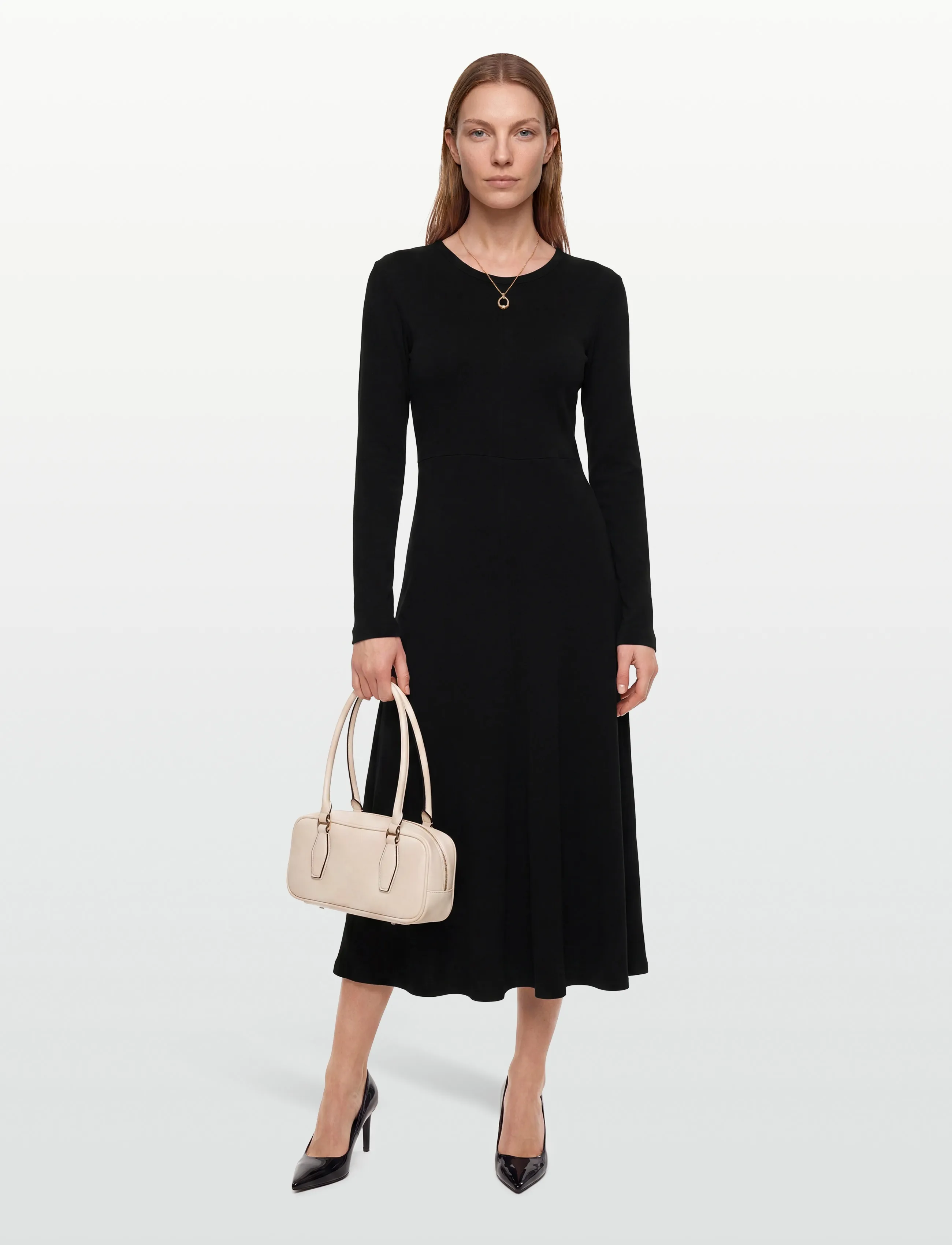 Esme Studios - ESAriel Dress GOTS - maxiklänningar - black - 0