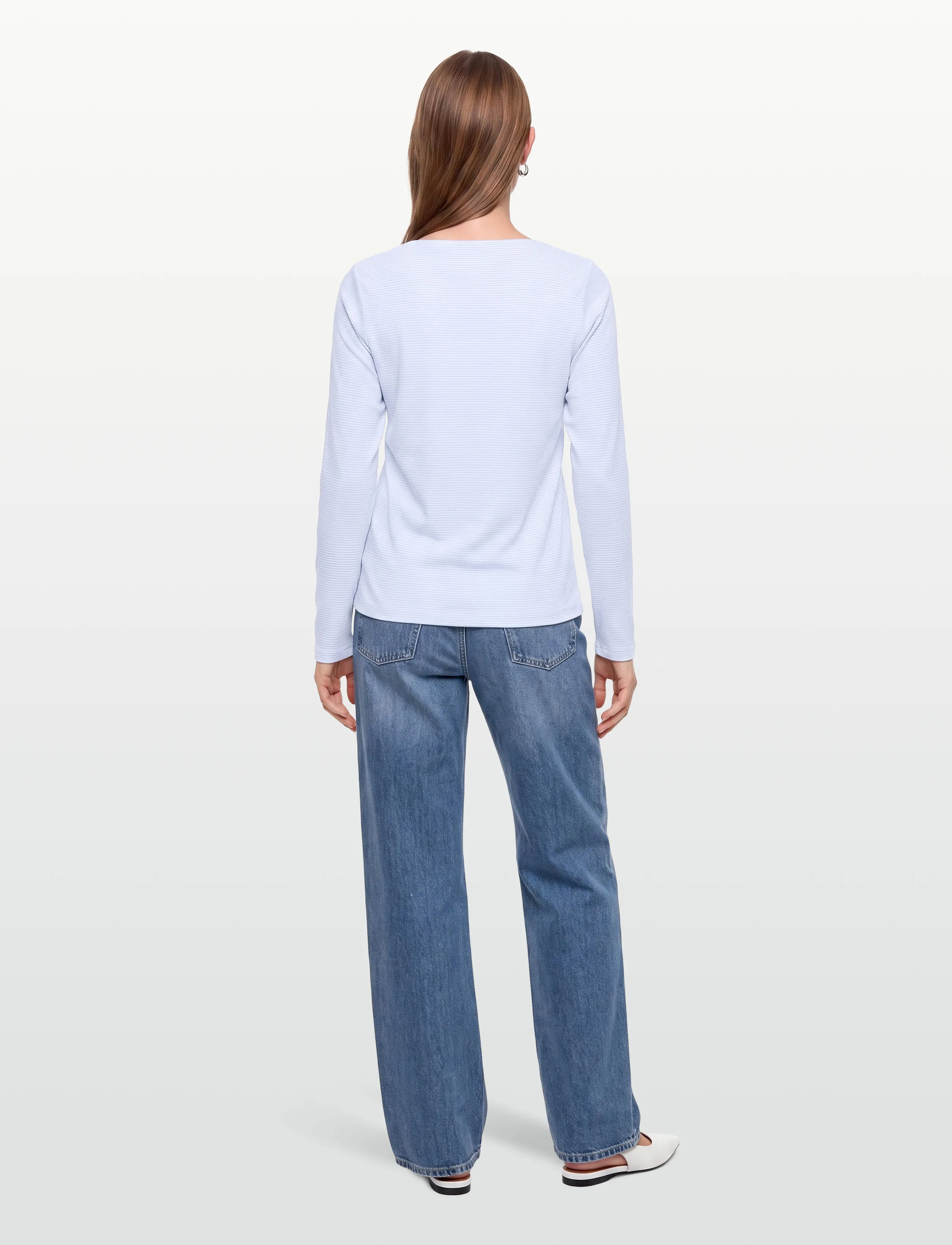 Esme Studios - ESJenna LS Blouse GOTS - long-sleeved blouses - kentucky blue - 4