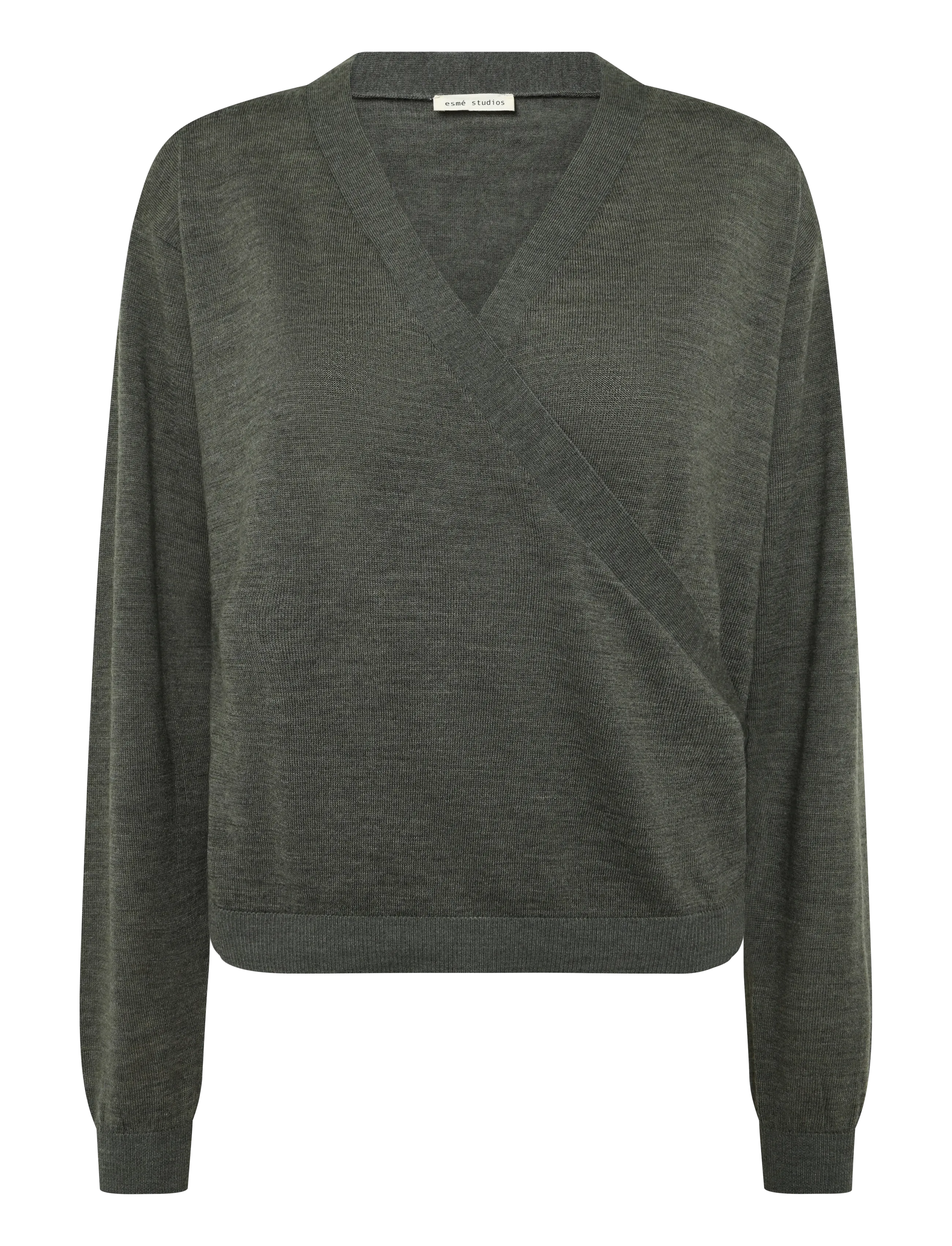 ESME STUDIOS Esjill Knit Wrap Oberteil Grün - S - Damen