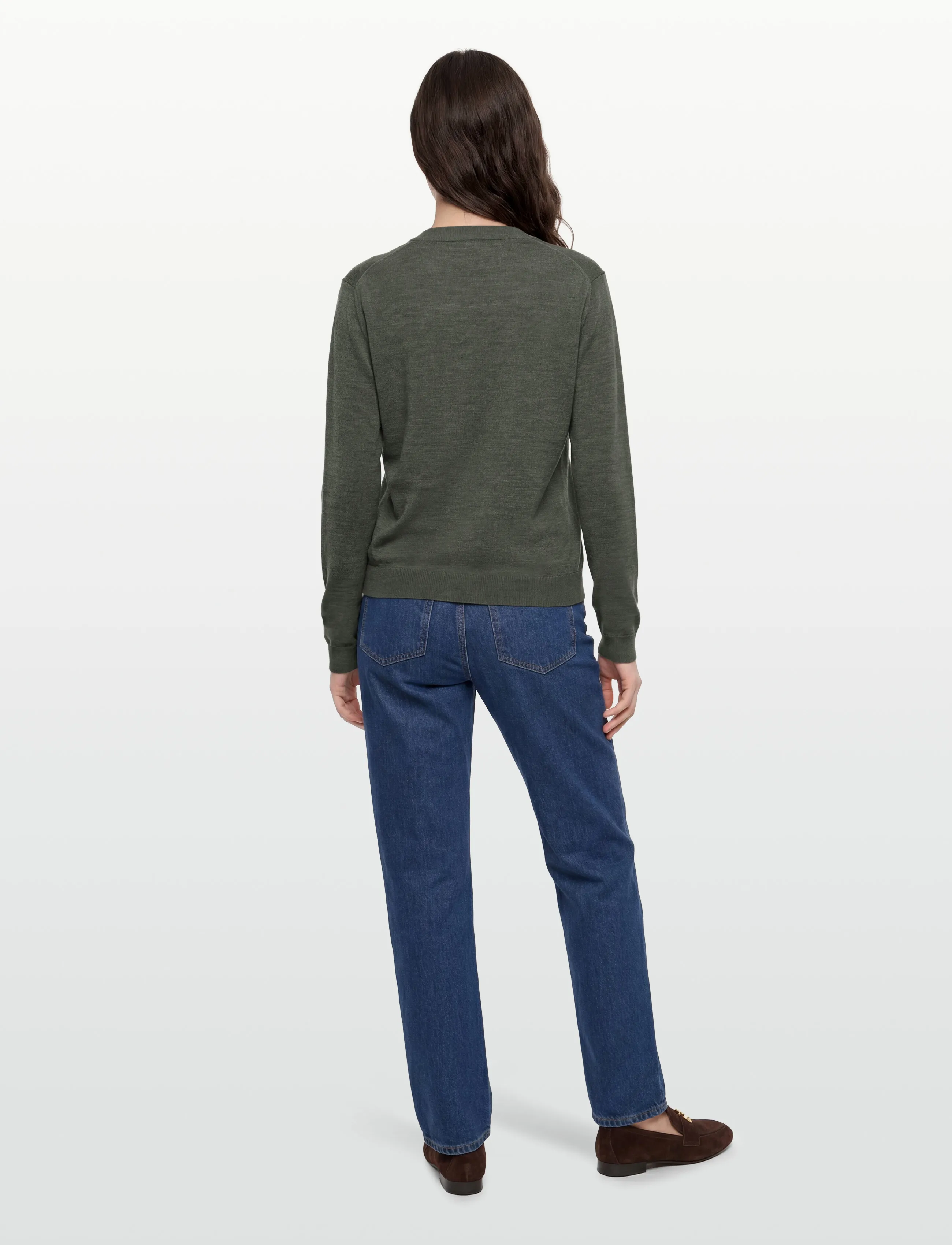 Esme Studios - ESJill Knit Wrap Top - forest night - 4