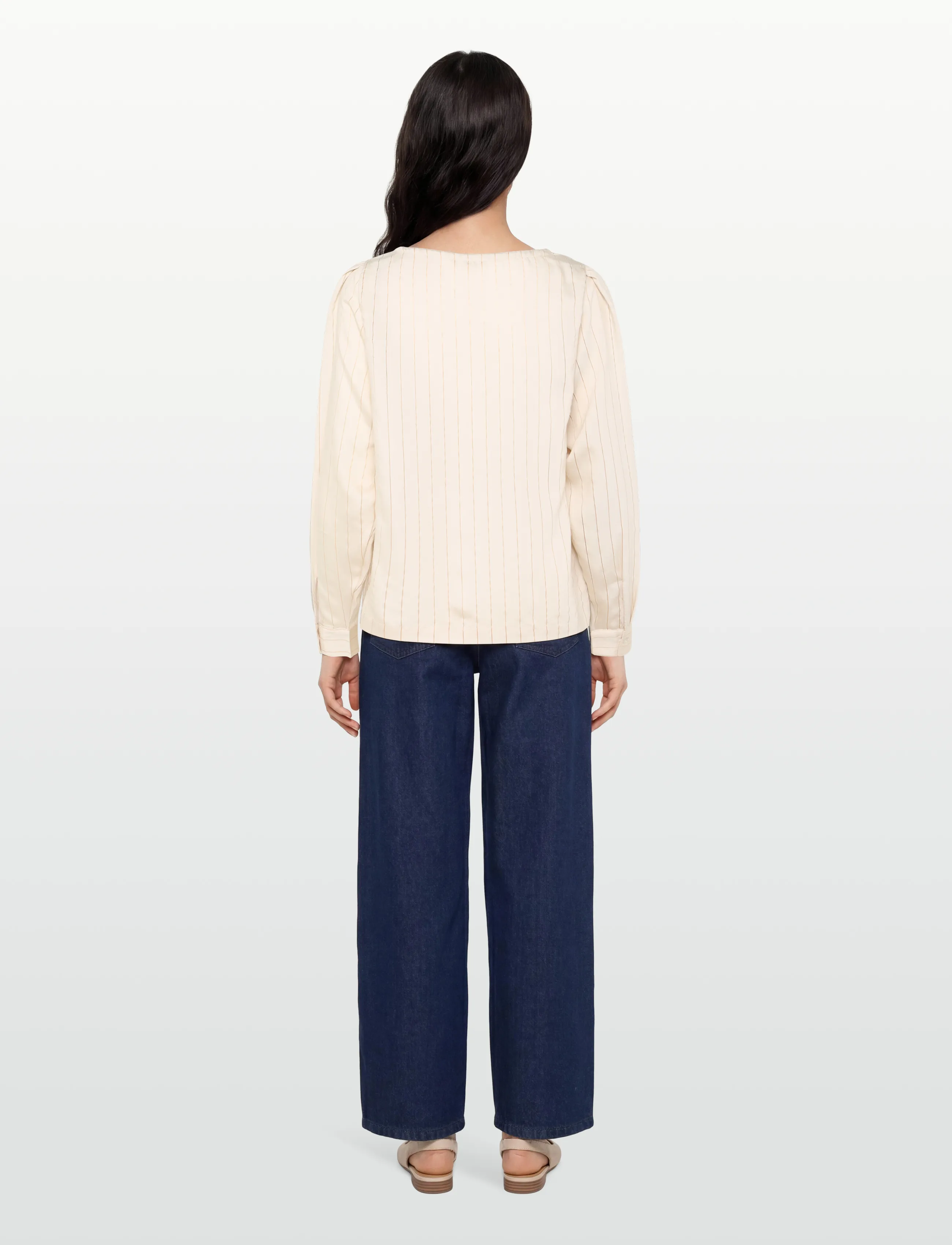 Esme Studios - ESMalika Boatneck Blouse - langærmede bluser - perfectly pale - 4