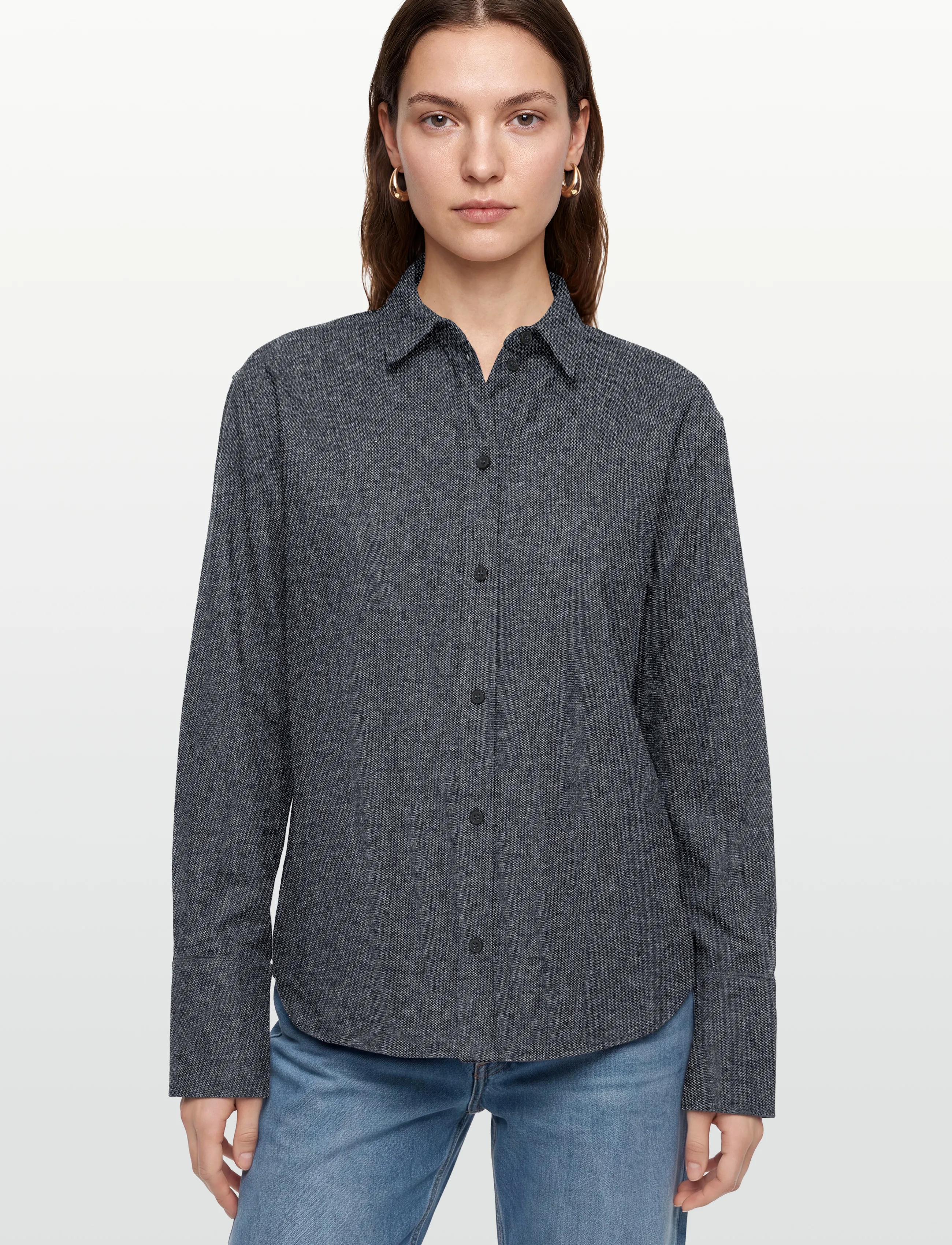 Esme Studios - ESSvea Shirt - long-sleeved shirts - black mÉlange - 3