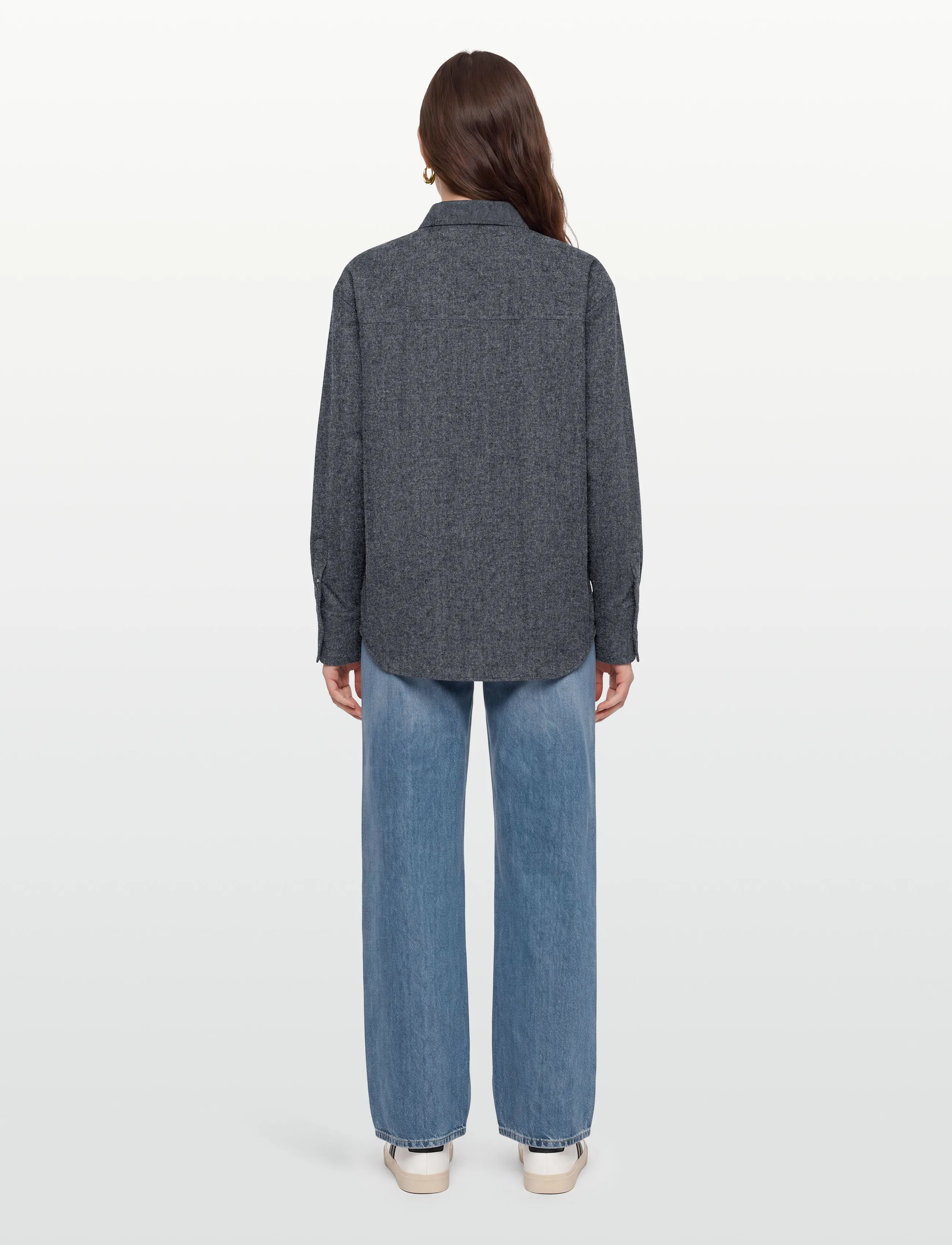Esme Studios - ESSvea Shirt - long-sleeved shirts - black mÉlange - 4