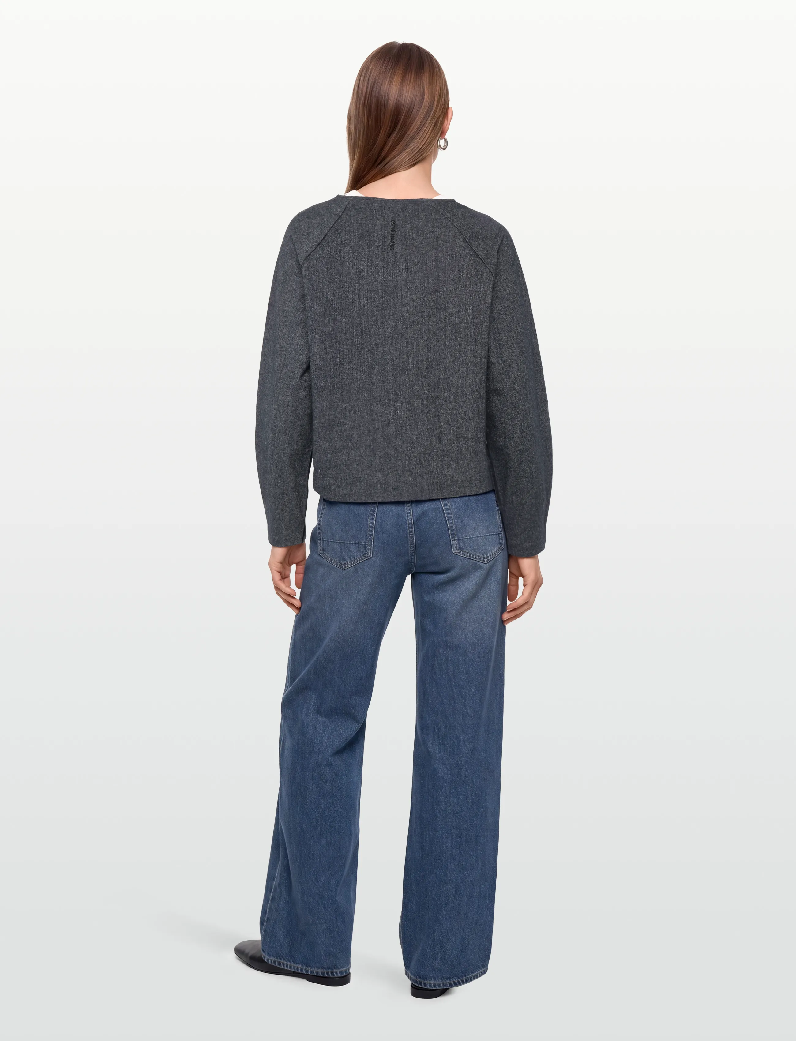 Esme Studios - ESSvea Blouse - långärmade blusar - black mÉlange - 4