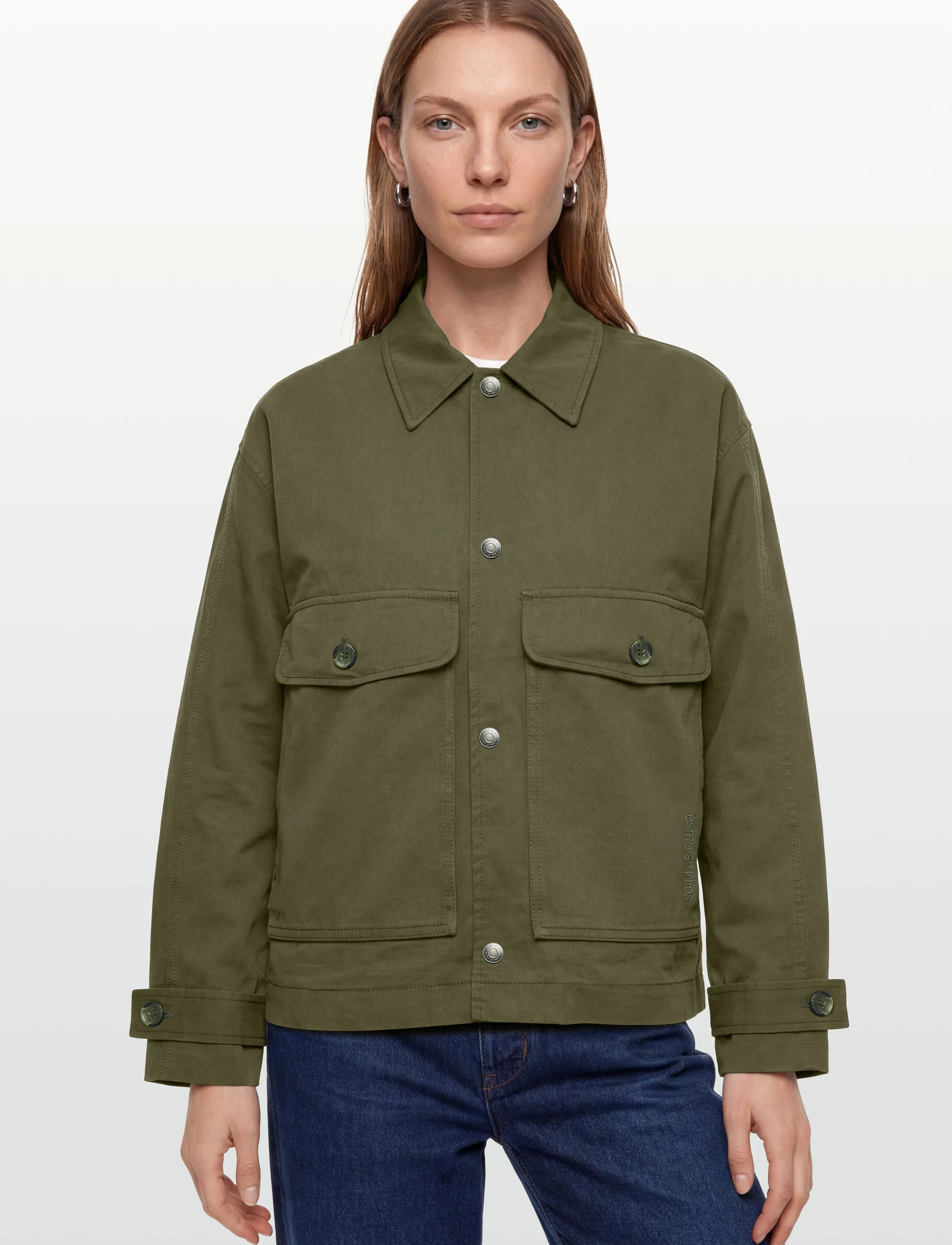 Esme Studios - ESJodi Jacket - spring jackets - ivy green - 3