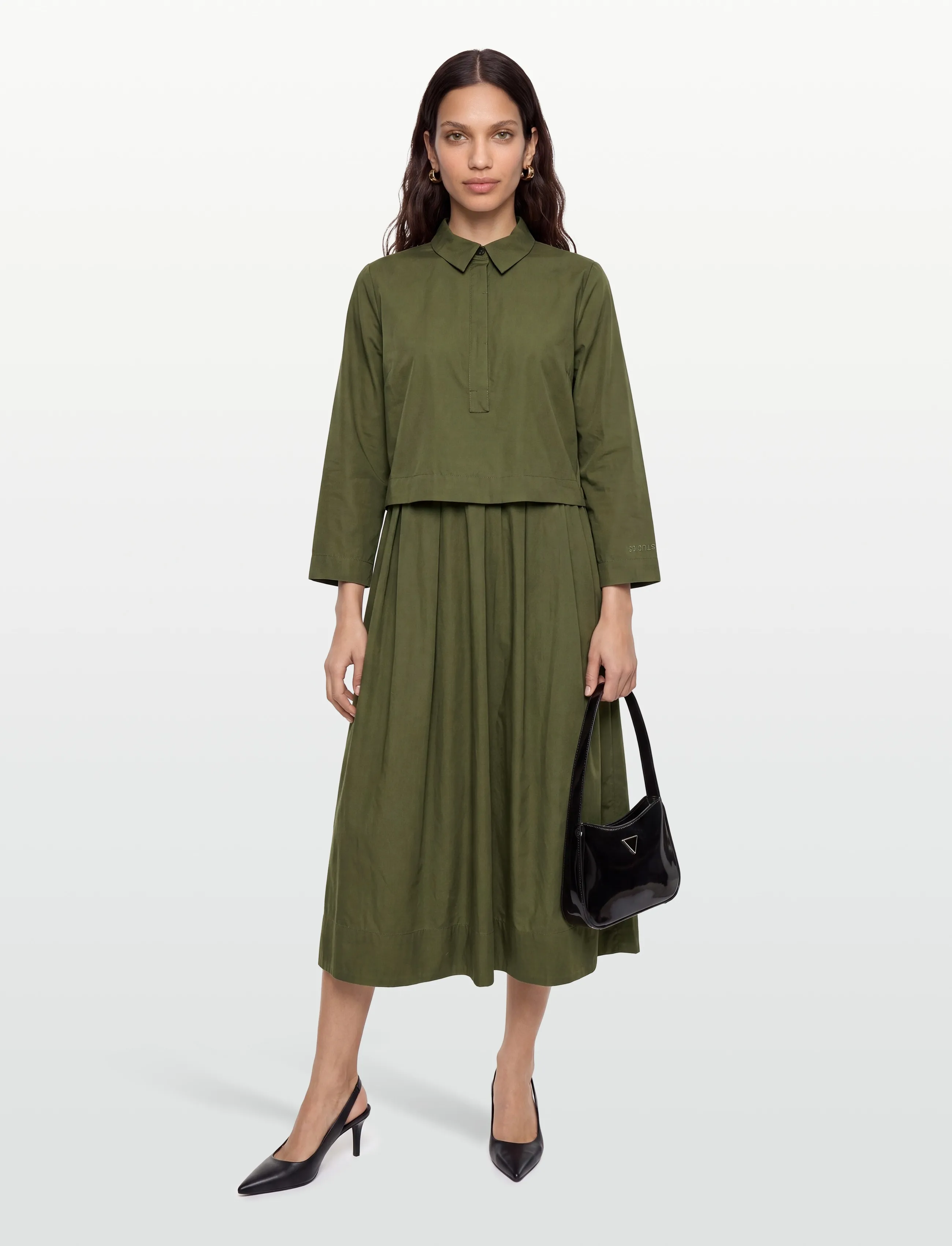 Esme Studios ESAmira Dress - Skjortekjoler - WINTER MOSS / khaki/green