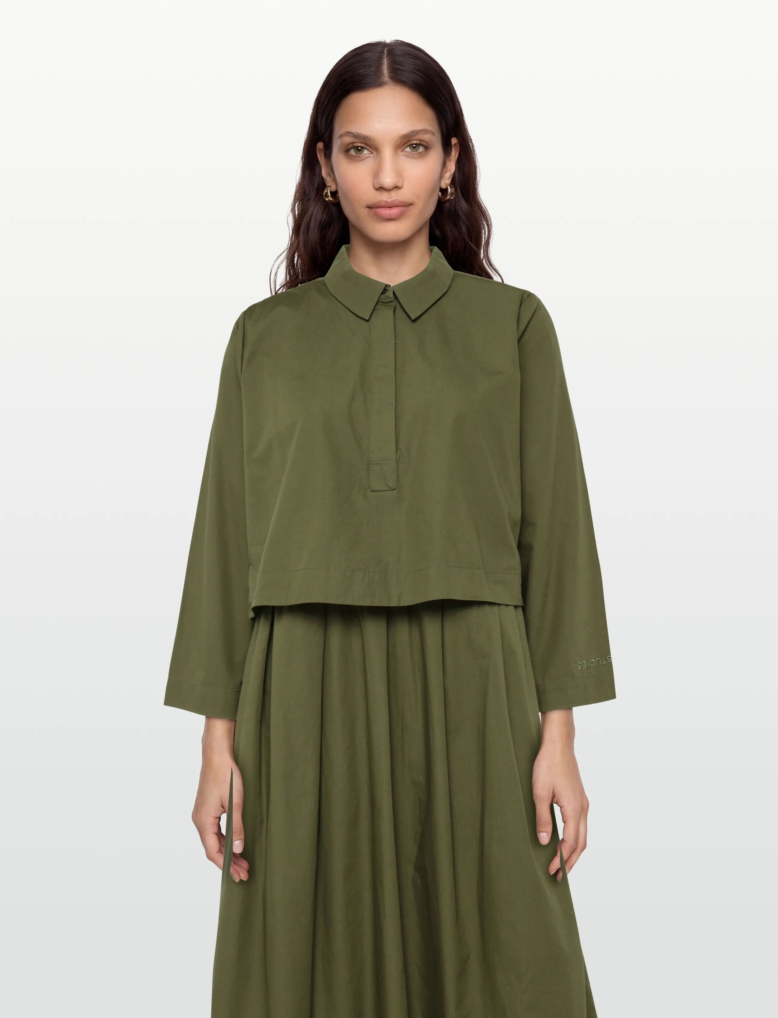Esme Studios - ESAmira Dress - skjortekjoler - winter moss - 3
