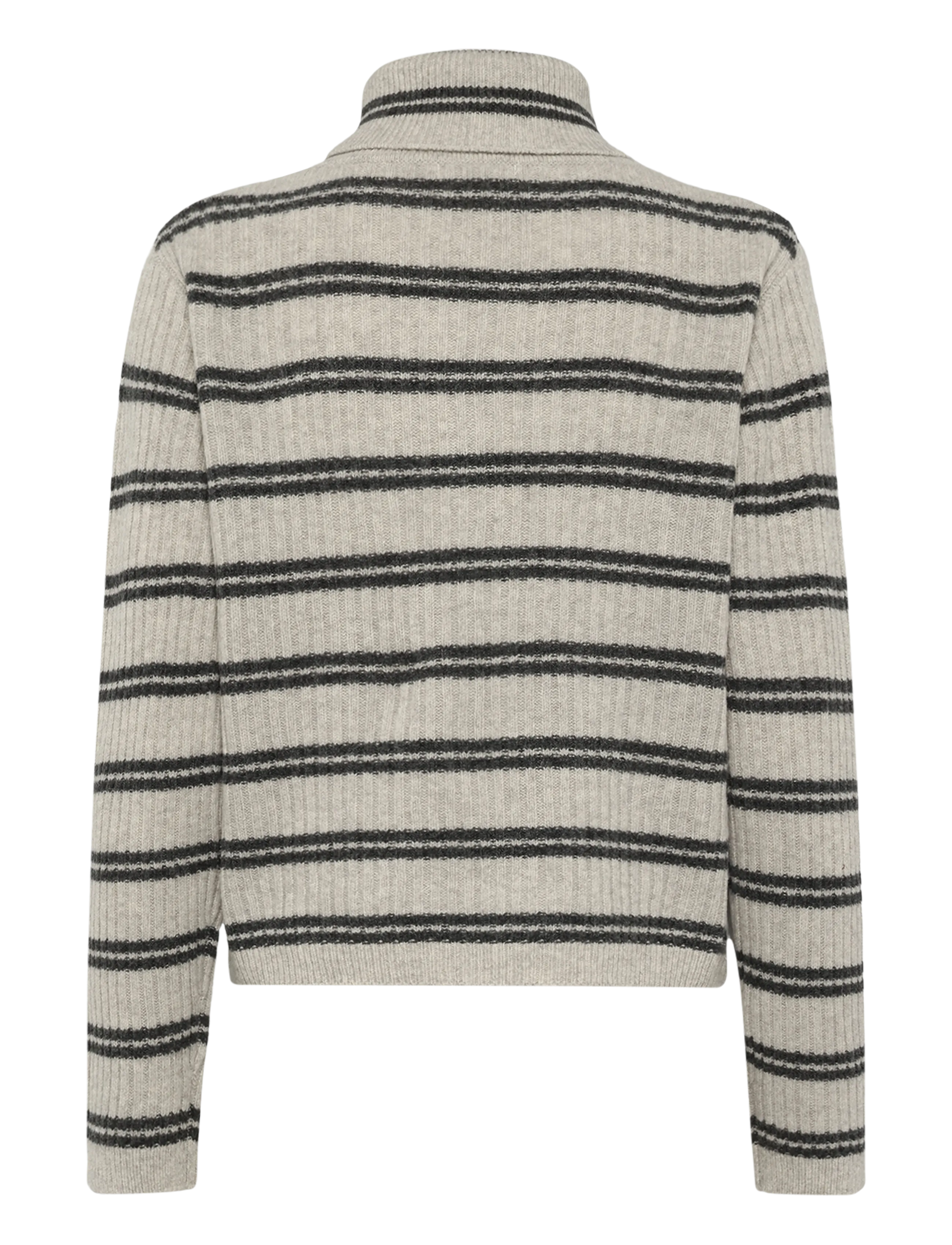 Esme Studios - ESFiro Roll Neck Knit - turtleneck - pure cashmere stripe - 1