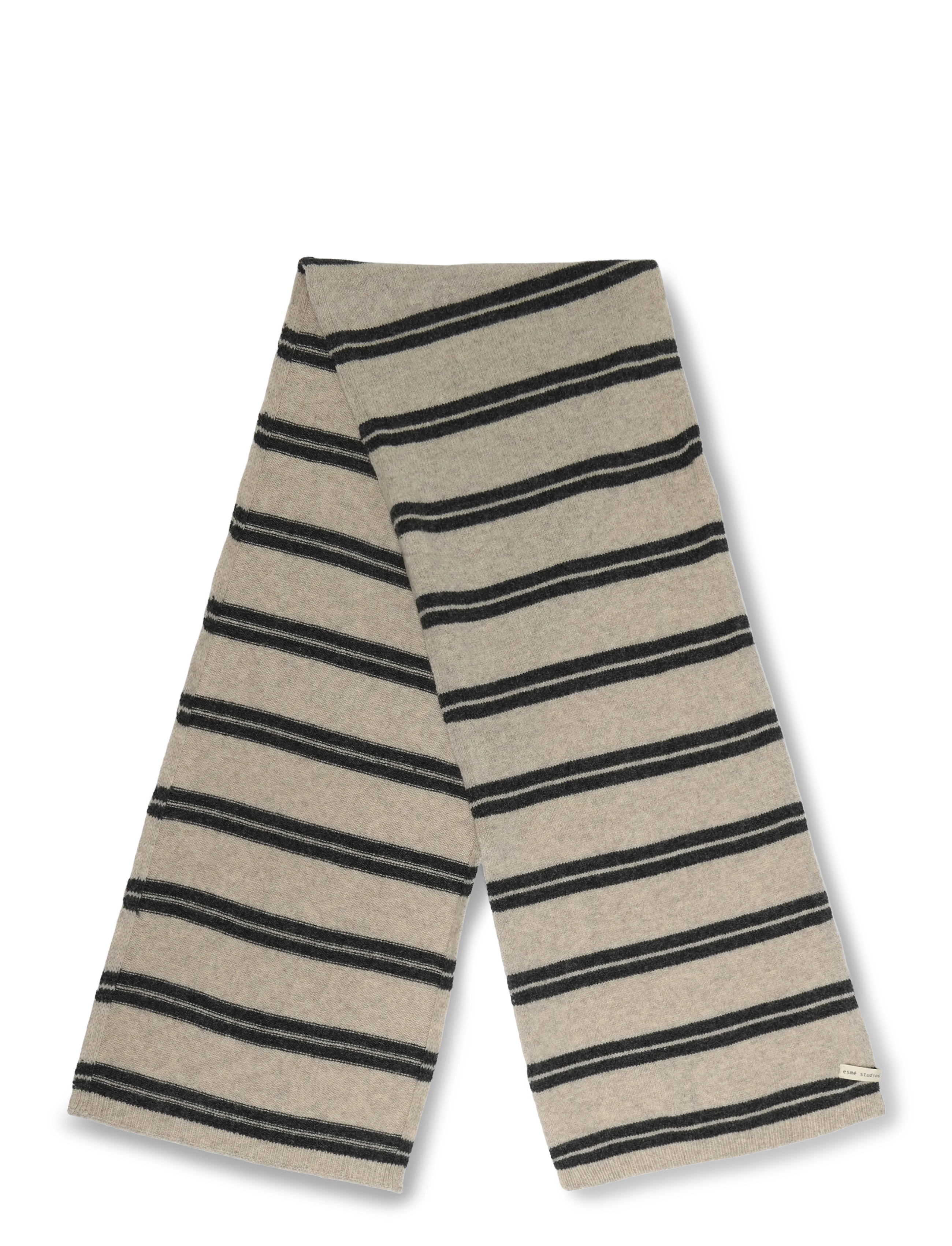 Esme Studios - ESFiro Knit Scarf - pure cashmere stripe - 1