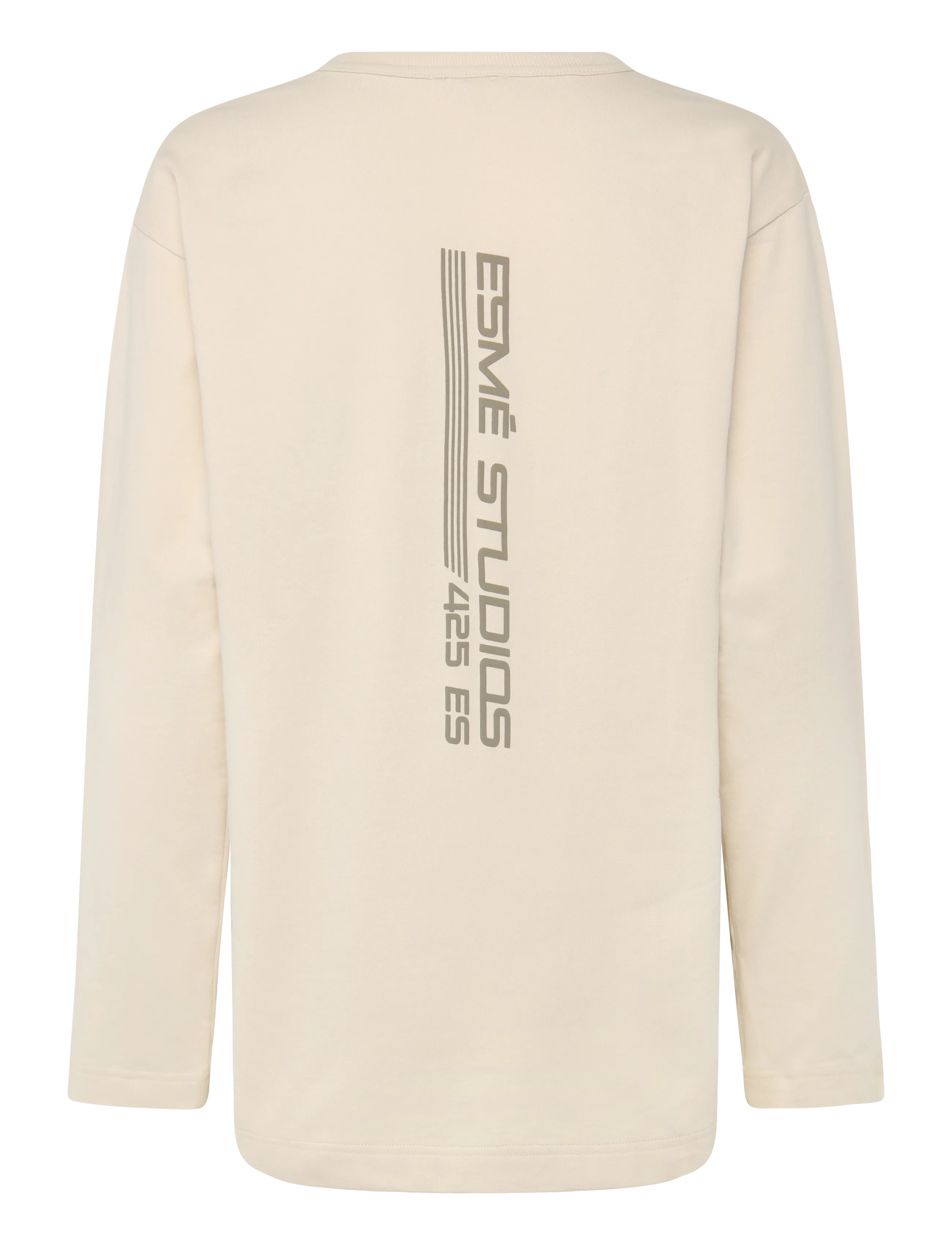 Esme Studios - ESDora LS Boxy T-shirt GOTS - langærmede toppe - white sand - 1