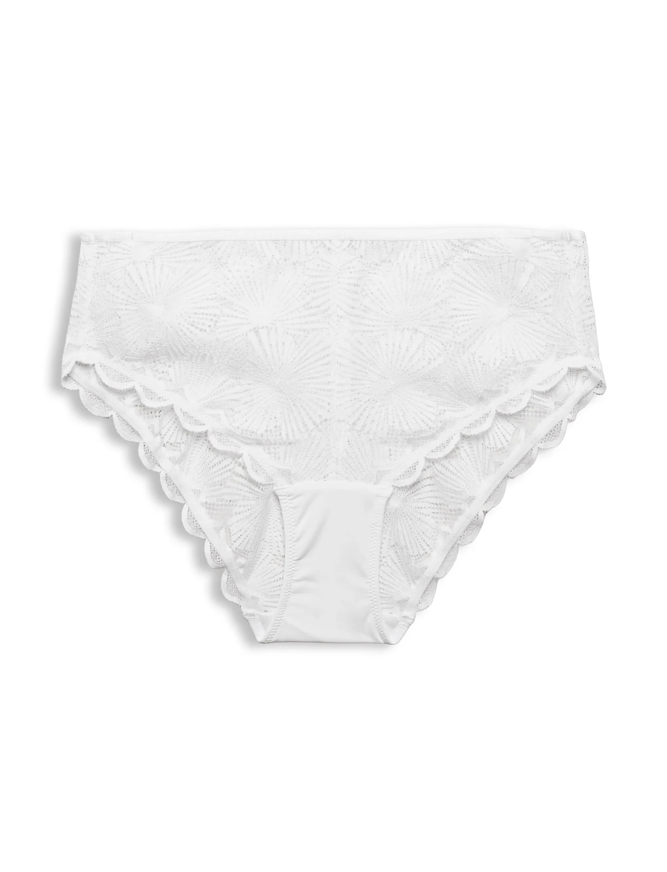 Esprit Bodywear Women - Recycled: briefs with lace - laveste priser - white - 0