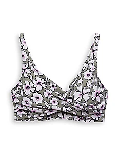 Made of recycled material: larger cup top with a floral, Esprit Bodywear Women