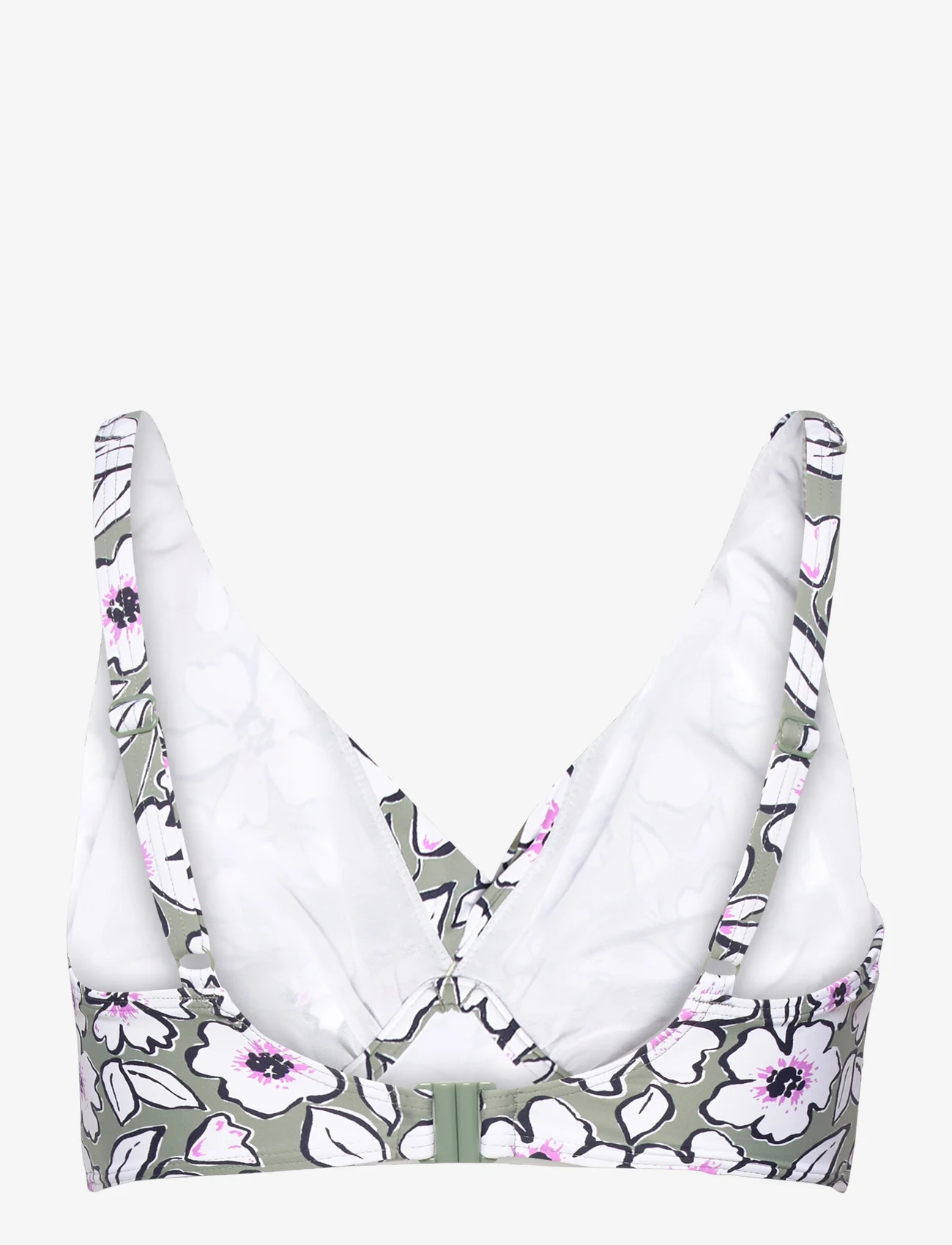 Esprit Bodywear Women - Made of recycled material: larger cup top with a floral - vielutėmis sutvirtintos bikinio liemenėlės - light khaki 3 - 1