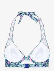 Esprit Bodywear Women - Made of recycled material: patterned halterneck top - bikinitopp med spiler - bright blue 3 - 1