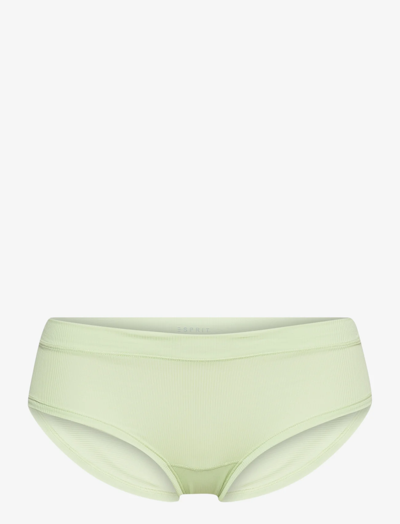 Esprit Bodywear Women - Made of recycled material: ribbed-effect hipster shorts - zemākās cenas - light green - 0