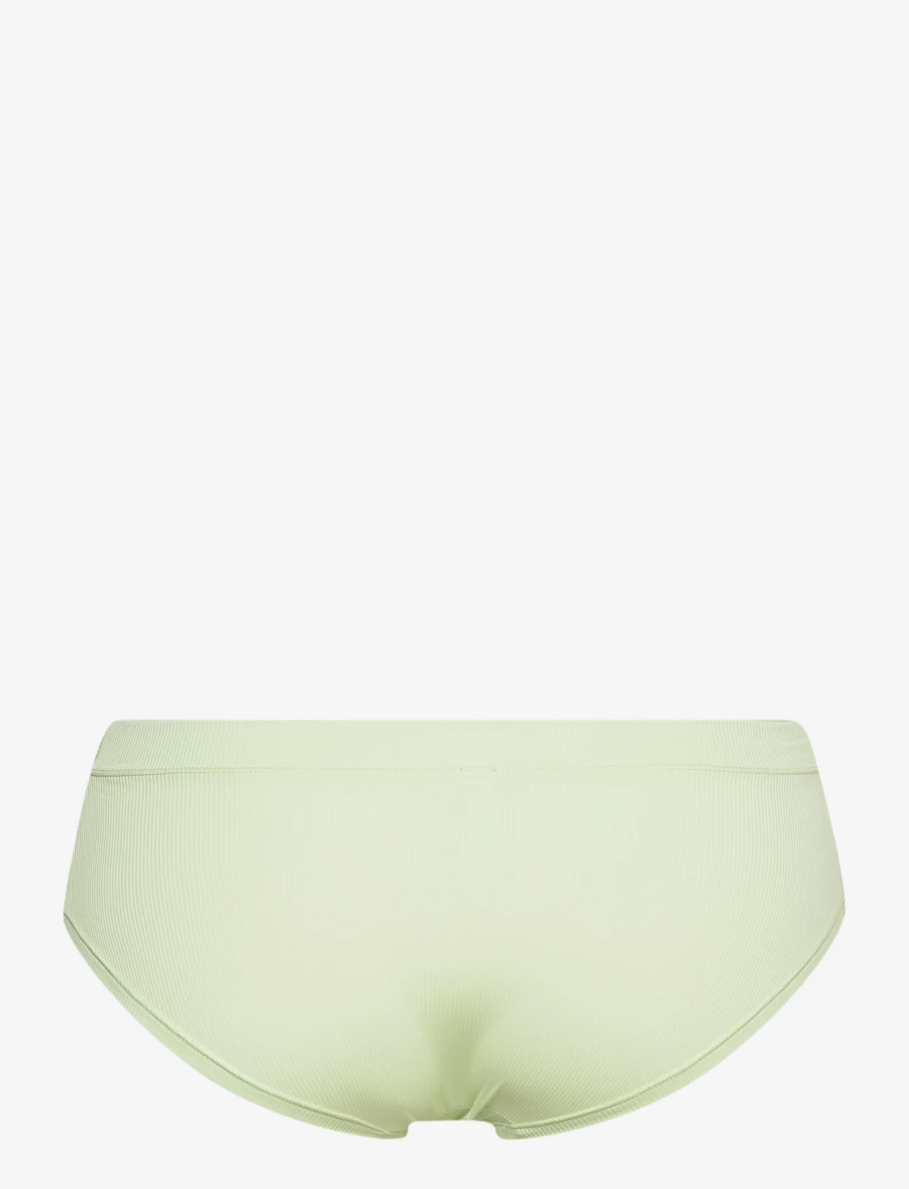 Esprit Bodywear Women - Made of recycled material: ribbed-effect hipster shorts - najniższe ceny - light green - 1