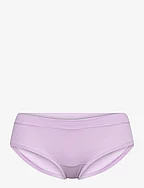 Made of recycled material: ribbed-effect hipster shorts - VIOLET