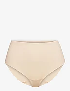Made of recycled material: shaping-effect thong - DUSTY NUDE