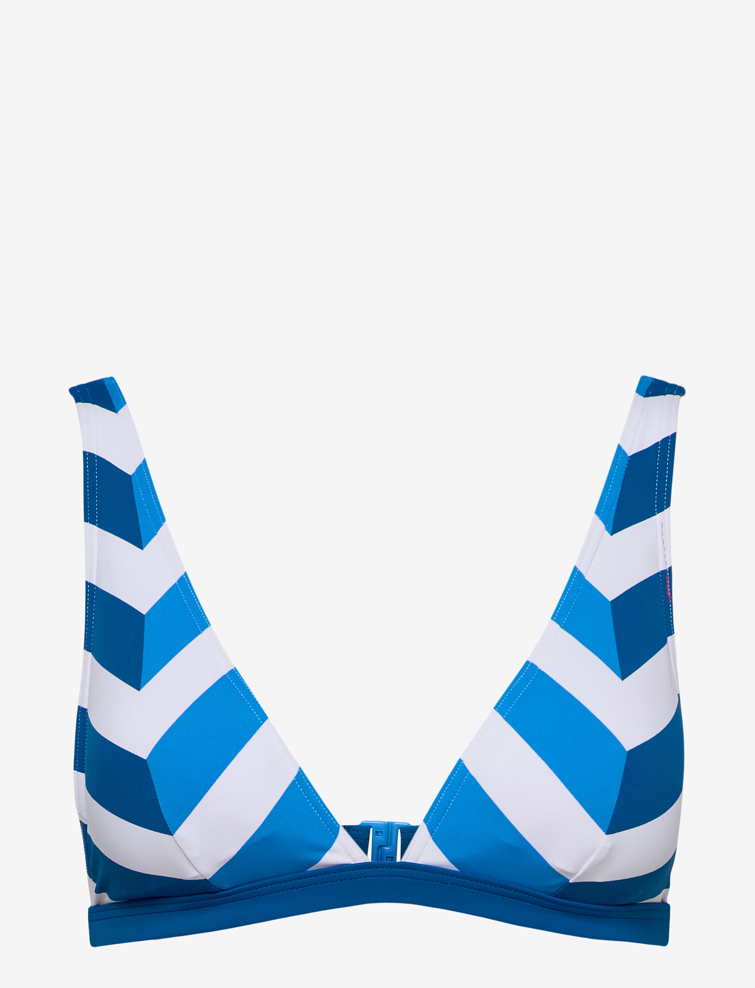 Padded top with stripes - BRIGHT BLUE