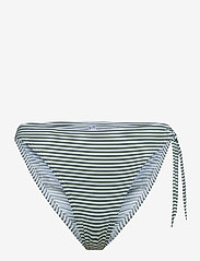 Recycled: striped bikini briefs - OLIVE