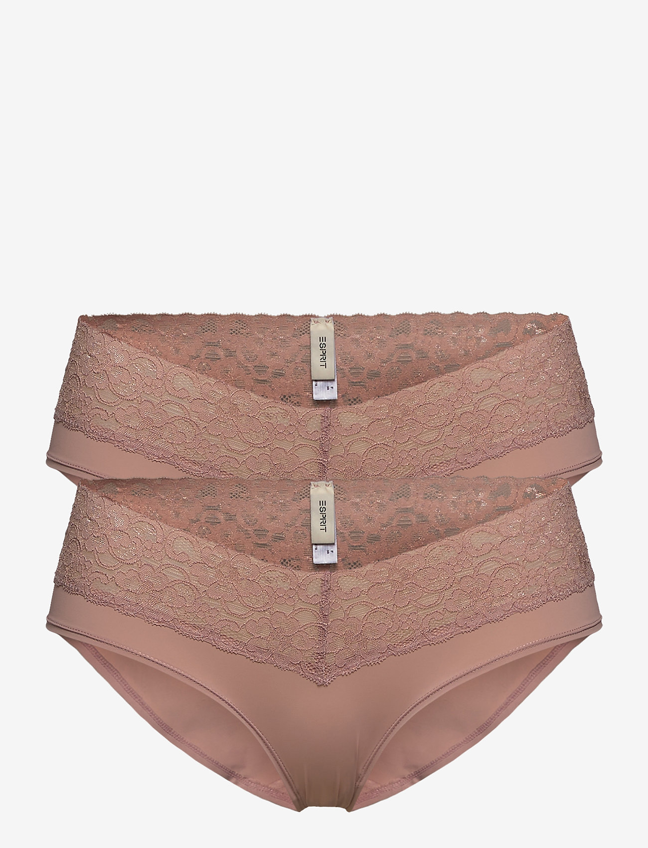 Esprit Bodywear Women - Double pack of hipster shorts trimmed with lace - old pink - 0