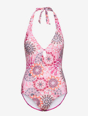 Esprit Bodywear Women - Recycled: swimsuit with a print - sievietēm - pink 3 - 0