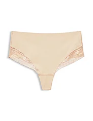 Esprit Bodywear Women - Shaping-effect thong with lace - hinnapidu - dusty nude 5 - 0