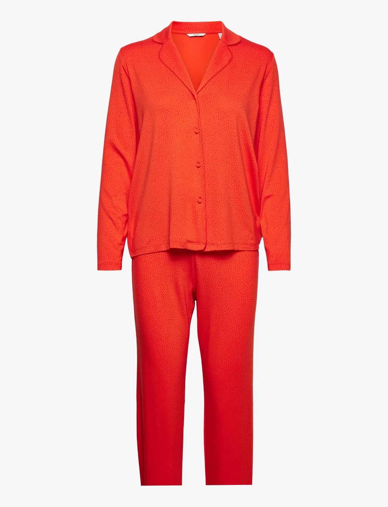 Esprit Bodywear Women - Spot print pyjama set, LENZING™ ECOVERO™ - red orange 3 - 0