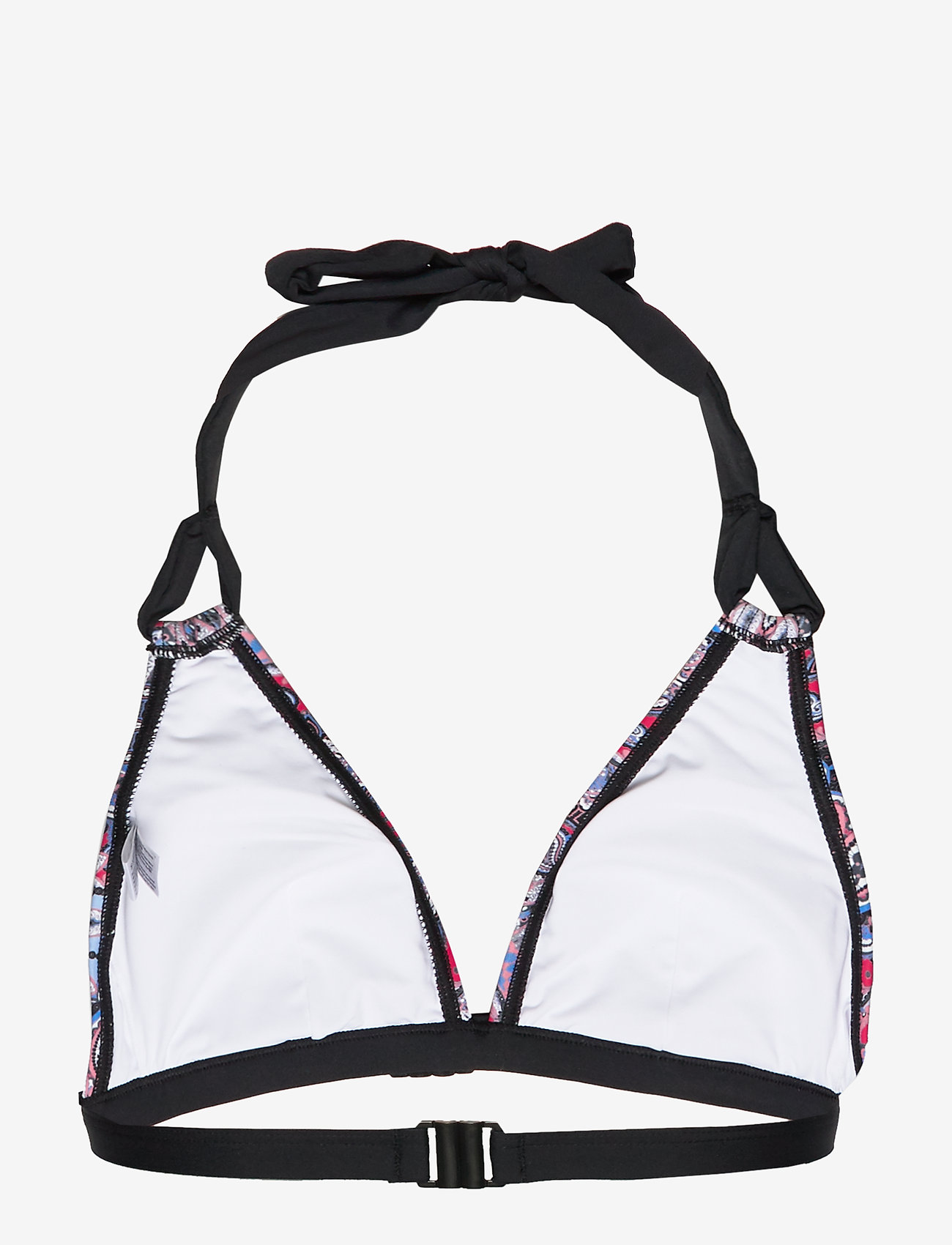 Esprit Bodywear Women - Printed, padded halterneck bikini top - triangle bikini - black - 1