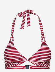 Recycled: unpadded halterneck top - RED